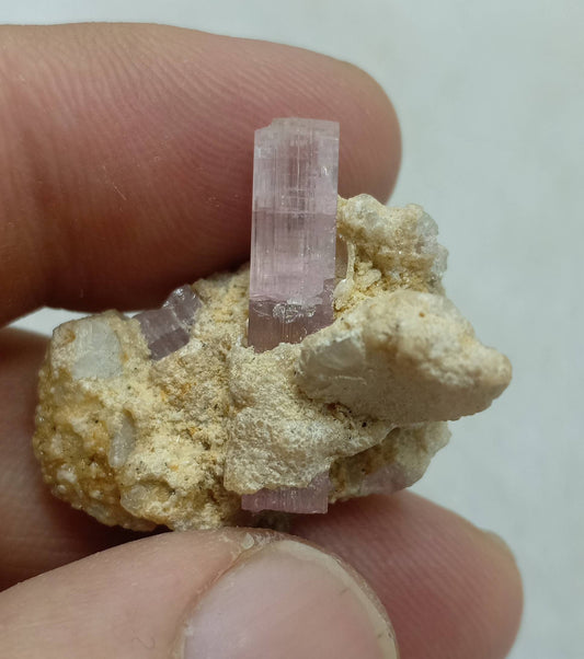 Natural pink Tourmaline crystal on matrix 9 grams