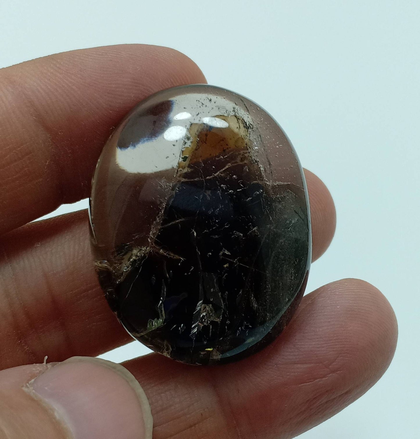 Mica included Quartz cabochon 136 carats