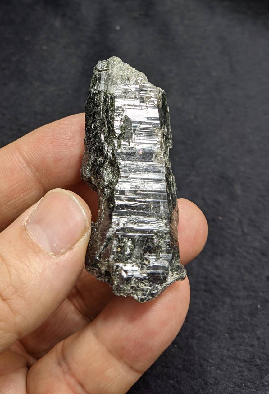 Terminated Chlorite Rutile Etched Quartz crystal 49 grams