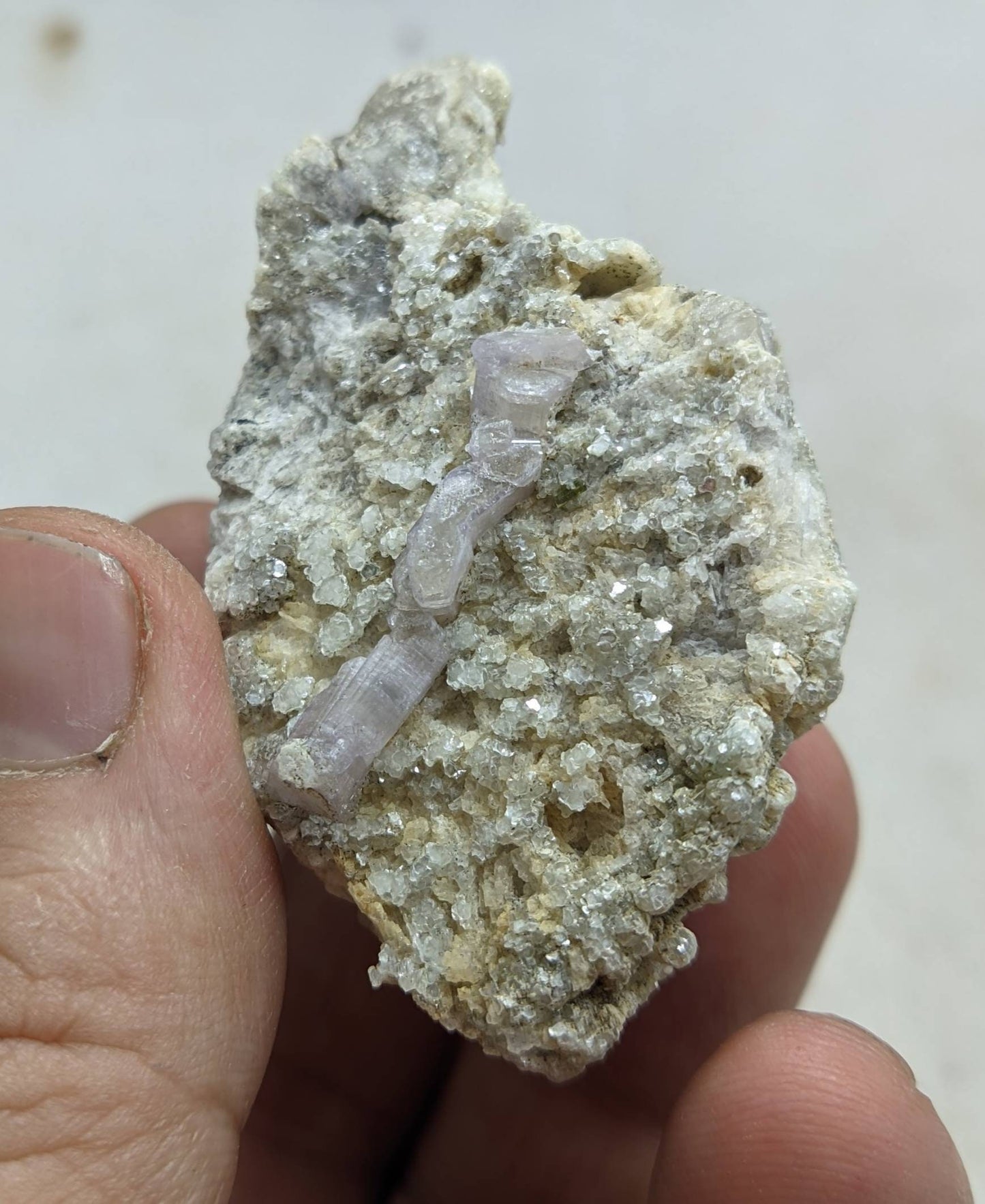 Purple Apatite crystals on matrix 76 grams