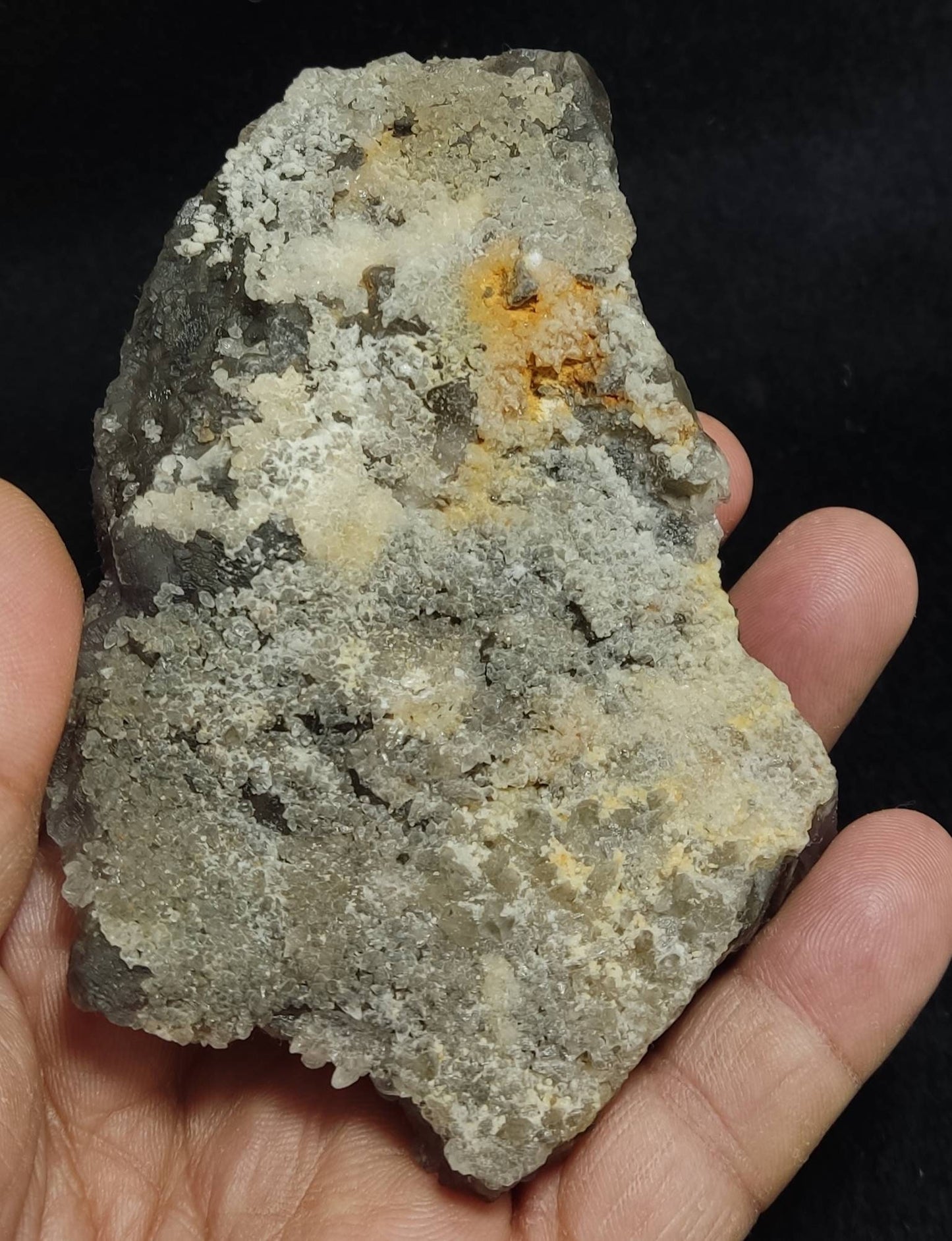 Beautiful specimen of fluorite with calcite crystals 262 grams