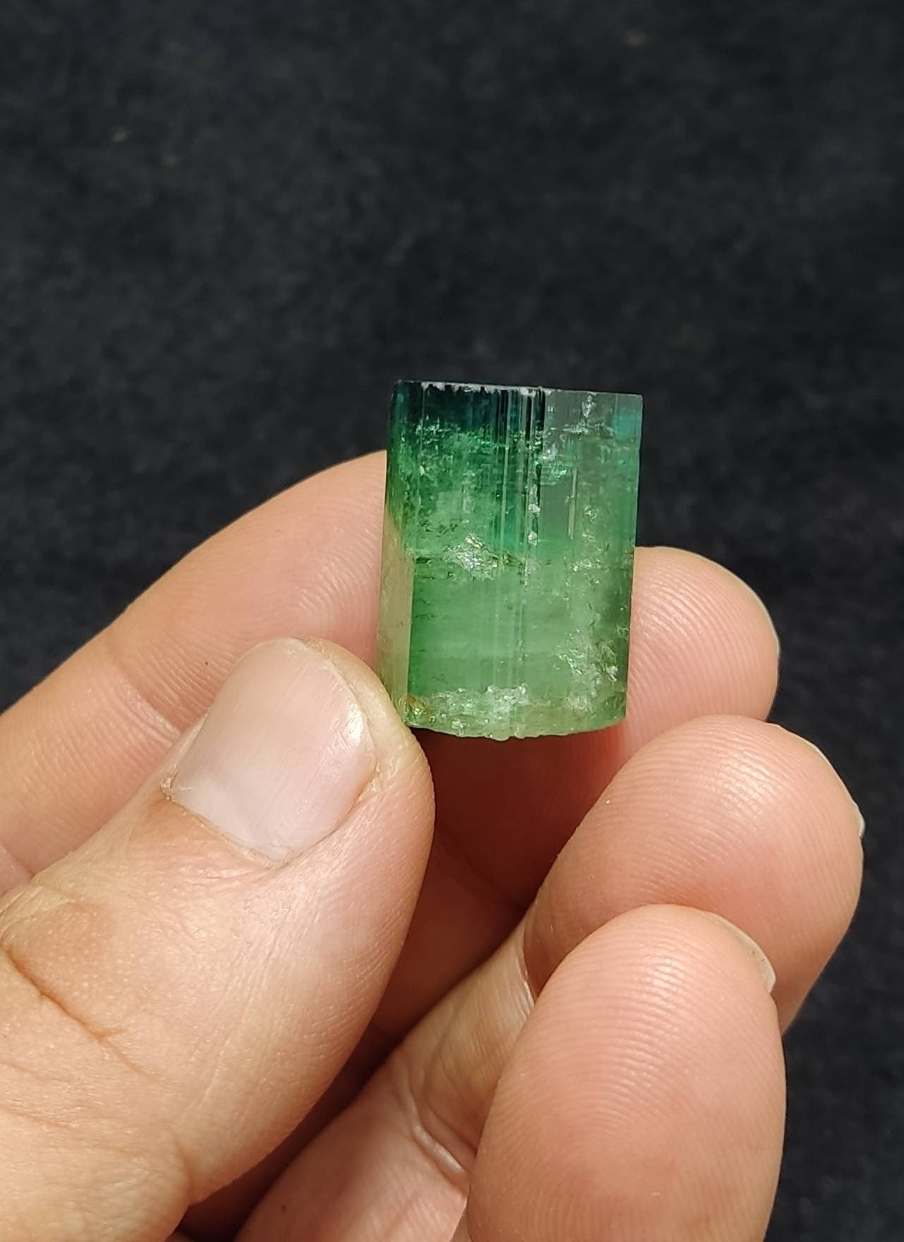 green terminated Tourmaline crystal 15 grams