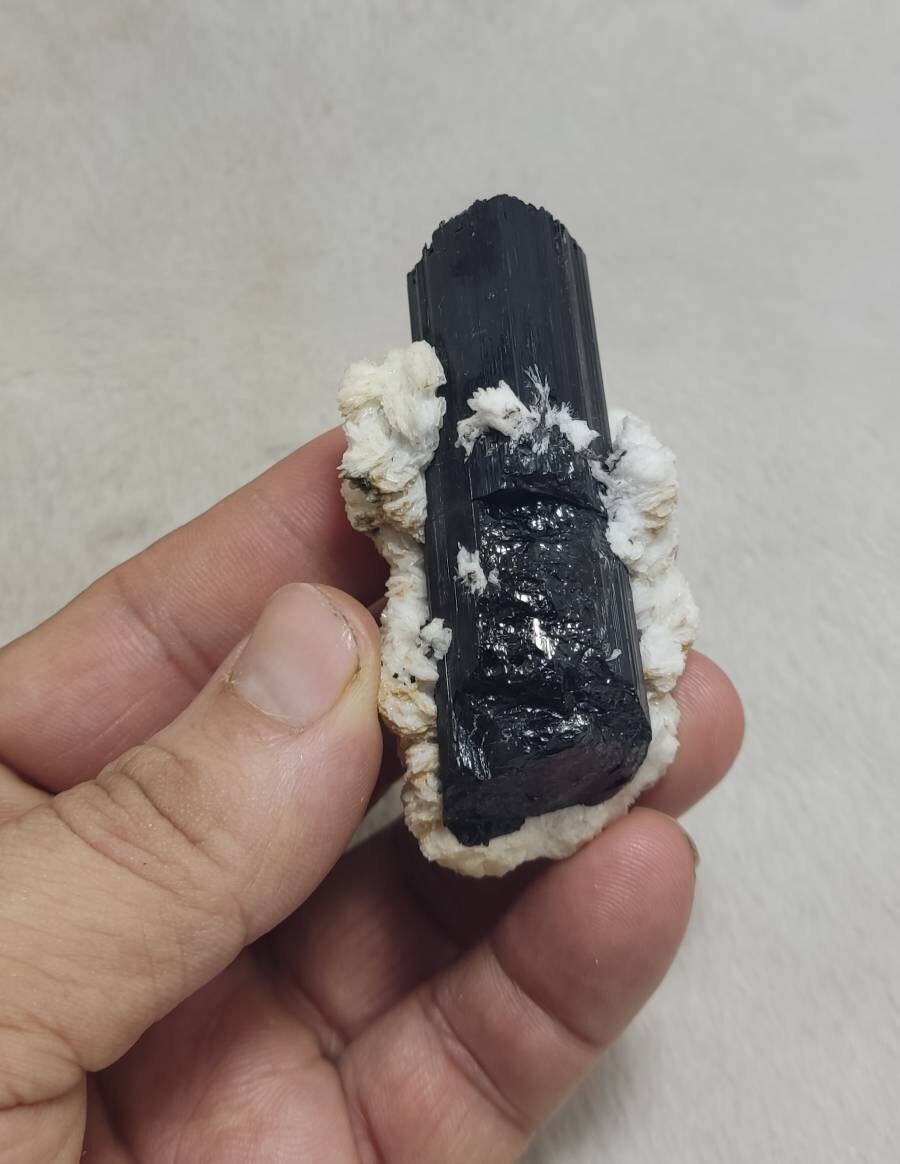 Natural Tourmaline crystals with Albite attachment 100 grams