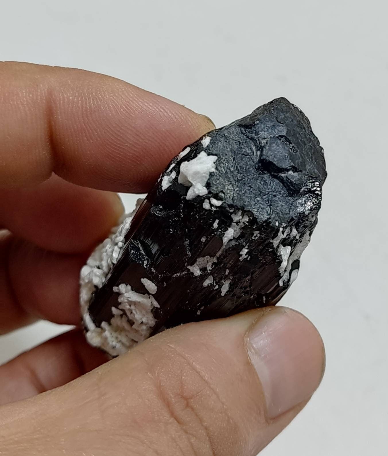 Lustrous Natural black Tourmaline crystal 92 grams