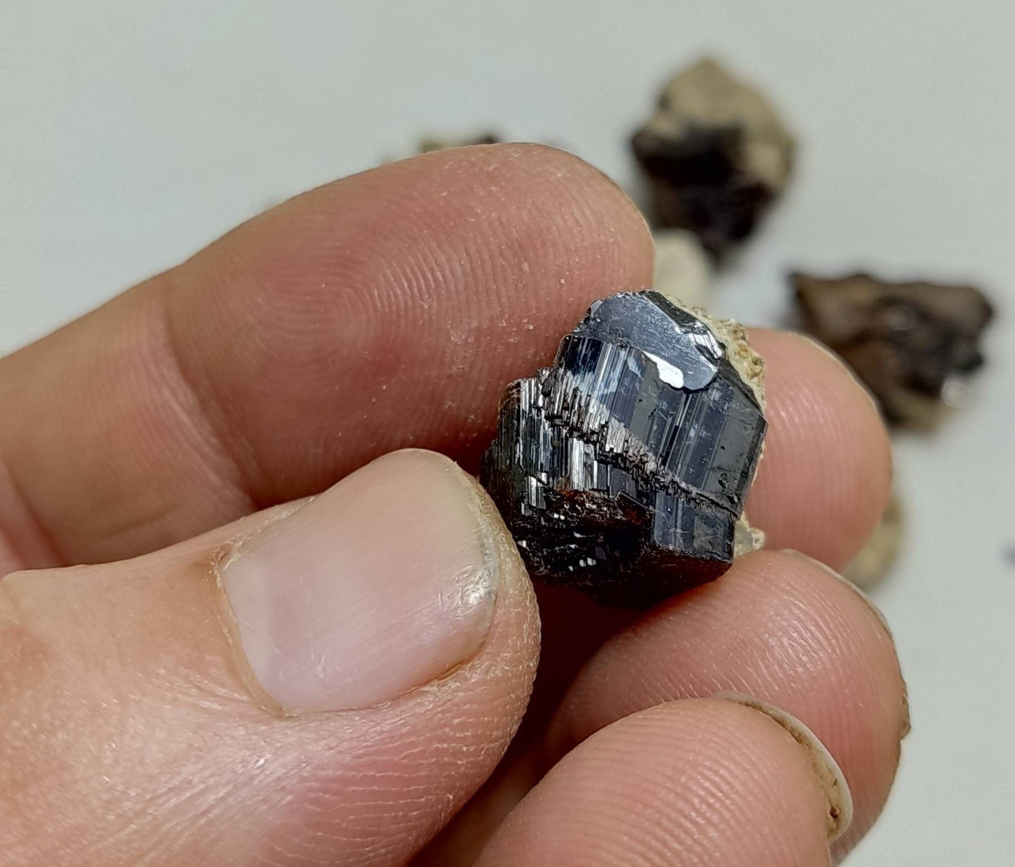 Lot of lusterous vesuvianite crystals specimens 9 pieces