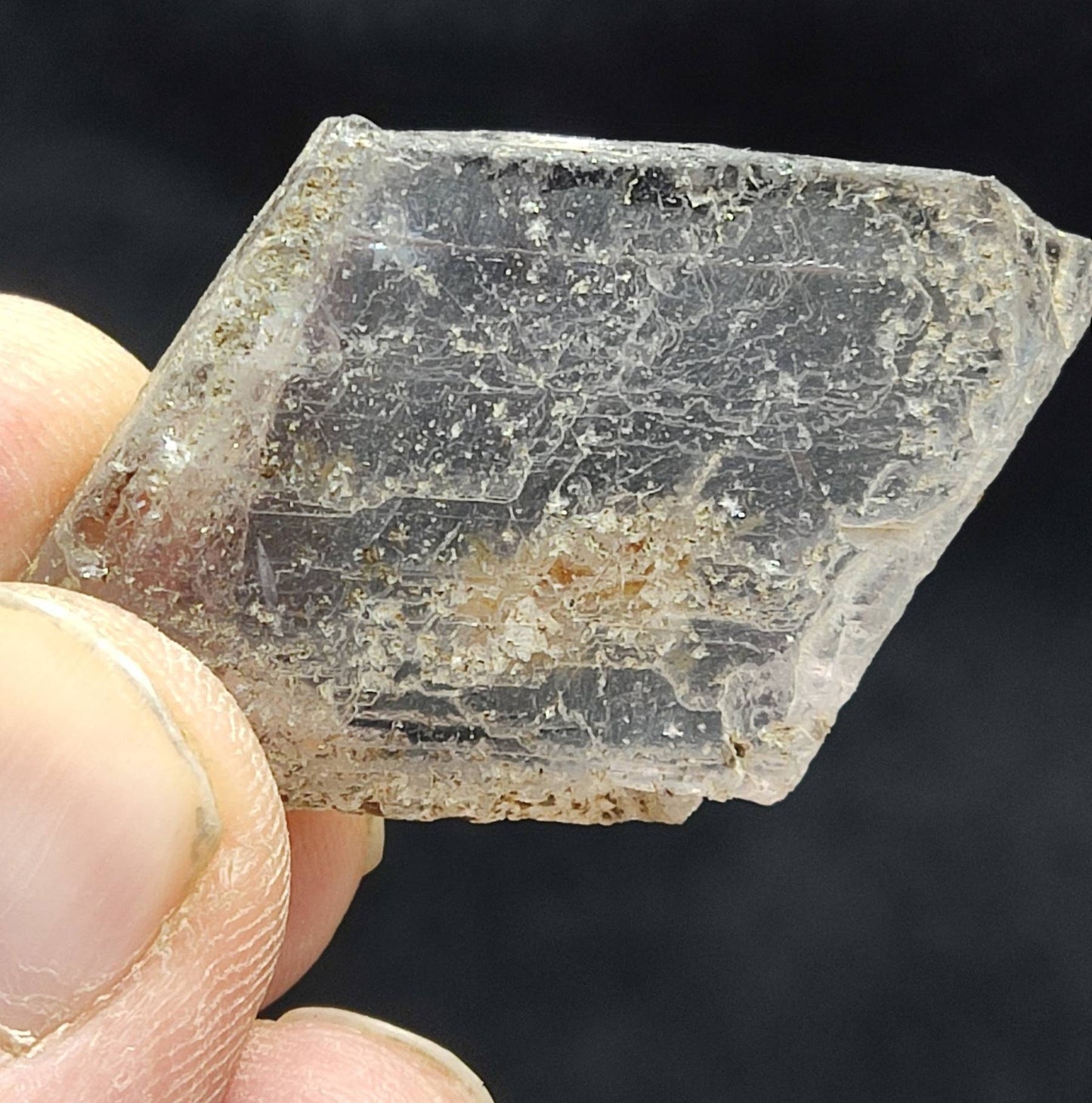An amazing crystal of very light purple color Apatite crystal 22 grams