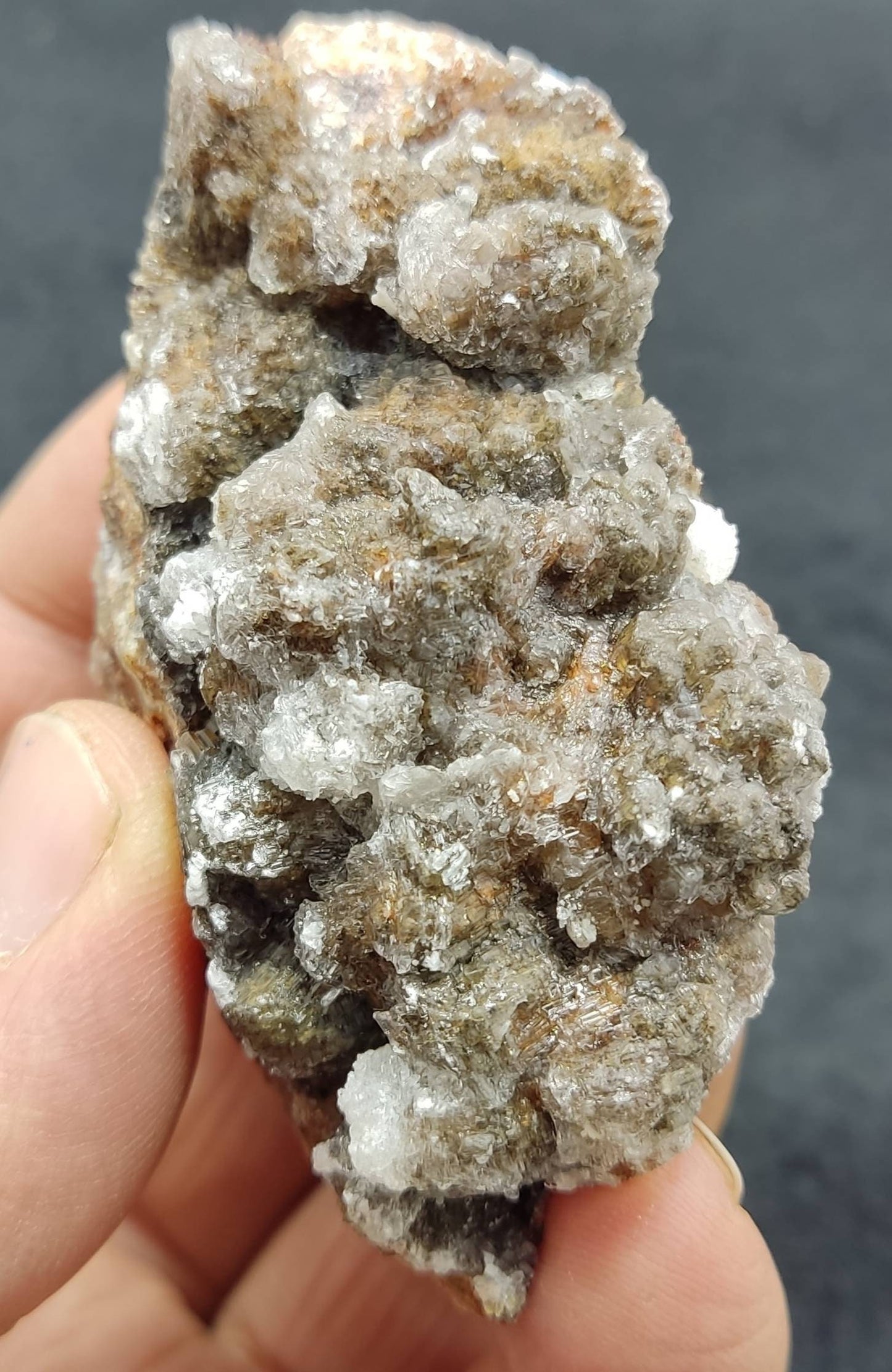 An amazing specimen of calcite crystals on matrix 103 grams