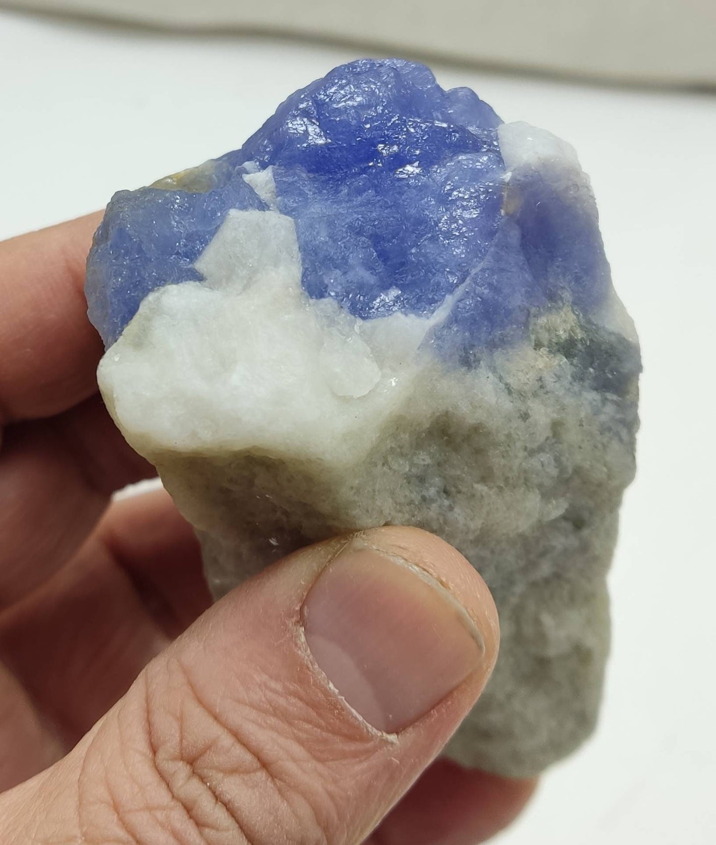 An amazing specimen hackmanite on matrix highly Tenebrescent 264 grams