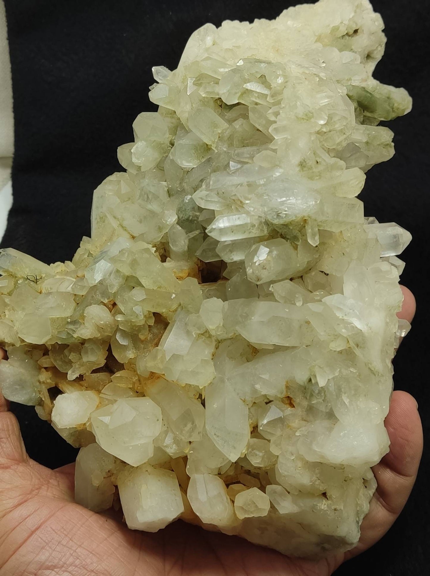 Terminated Chlorite Quartz crystals cluster 1870 grams