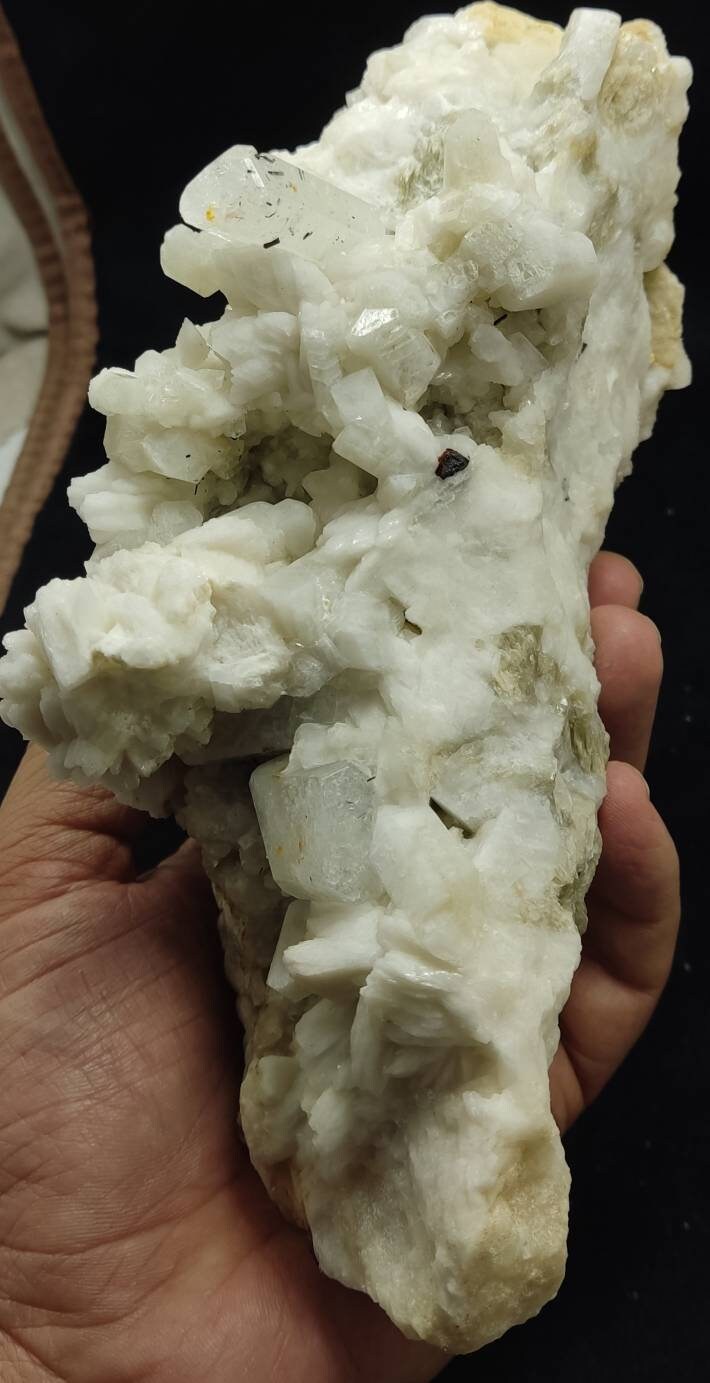 Goshenite on matrix with feldspar crystals 1760 grams