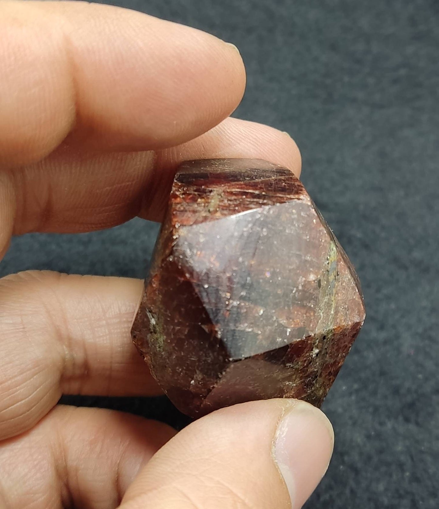 Almandine garnet polished crystal 94 grams