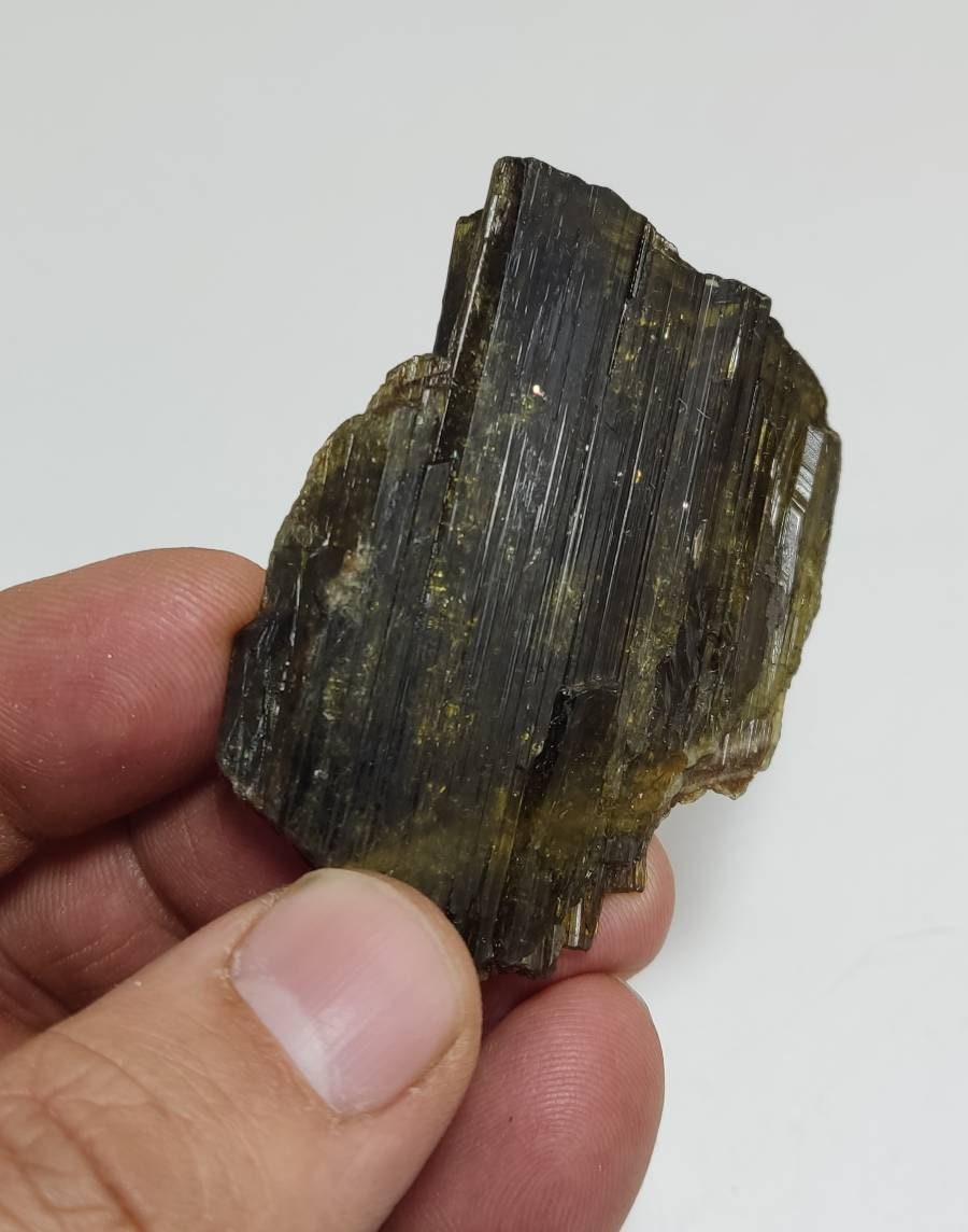 An aesthetic specimen of epidote crystal 56 grams