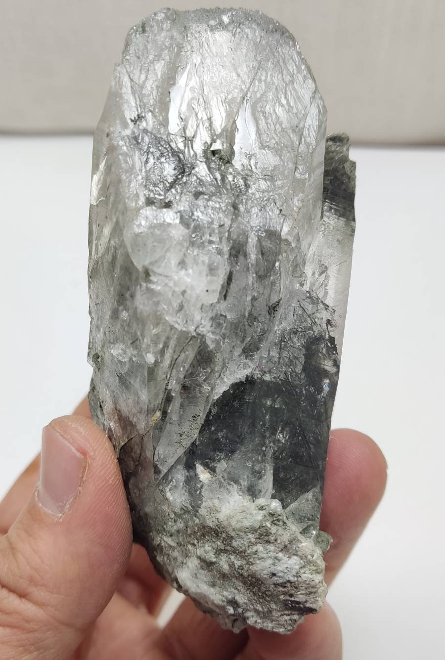 An Aesthetic Natural beautifully terminated Chlorite Quartz crystals specimen 298 grams