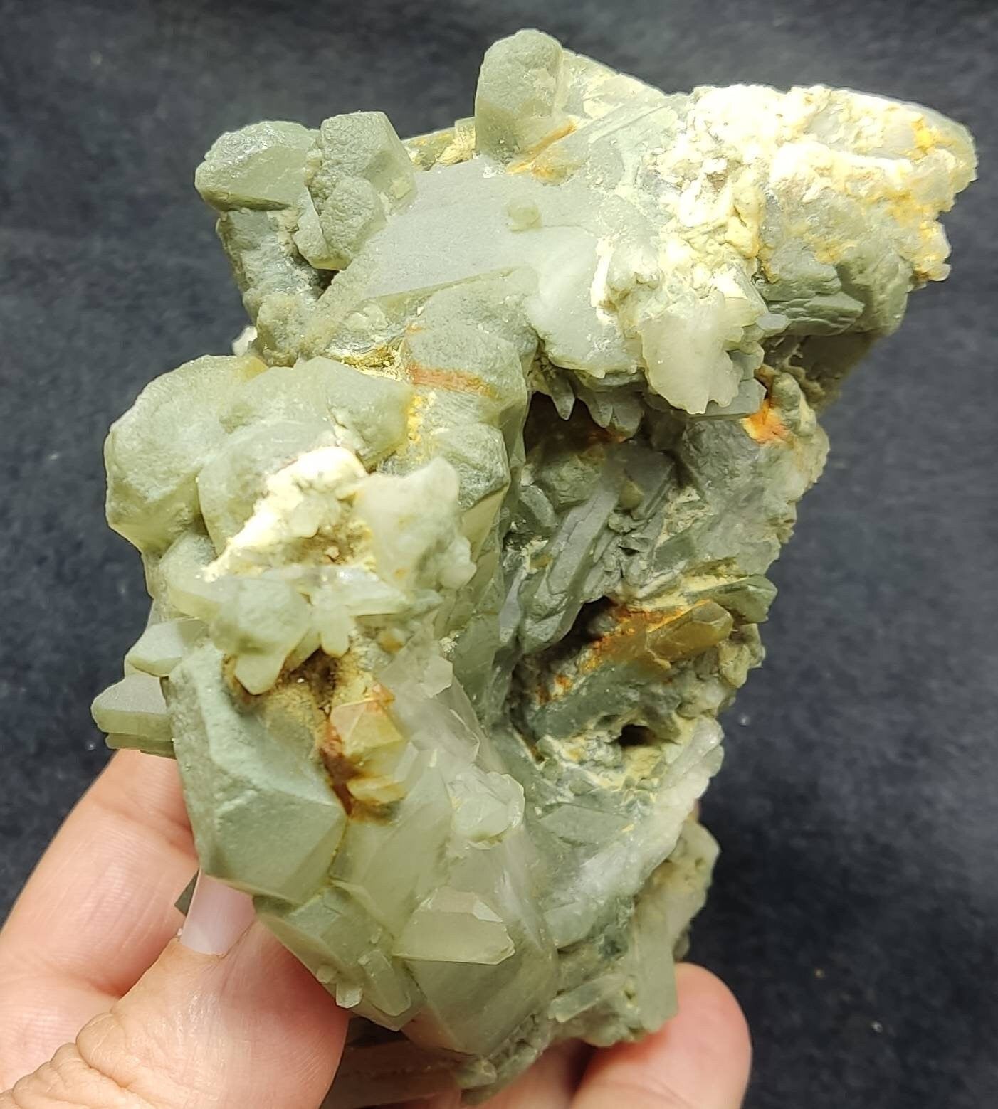 Chlorite Quartz crystals cluster 598 grams