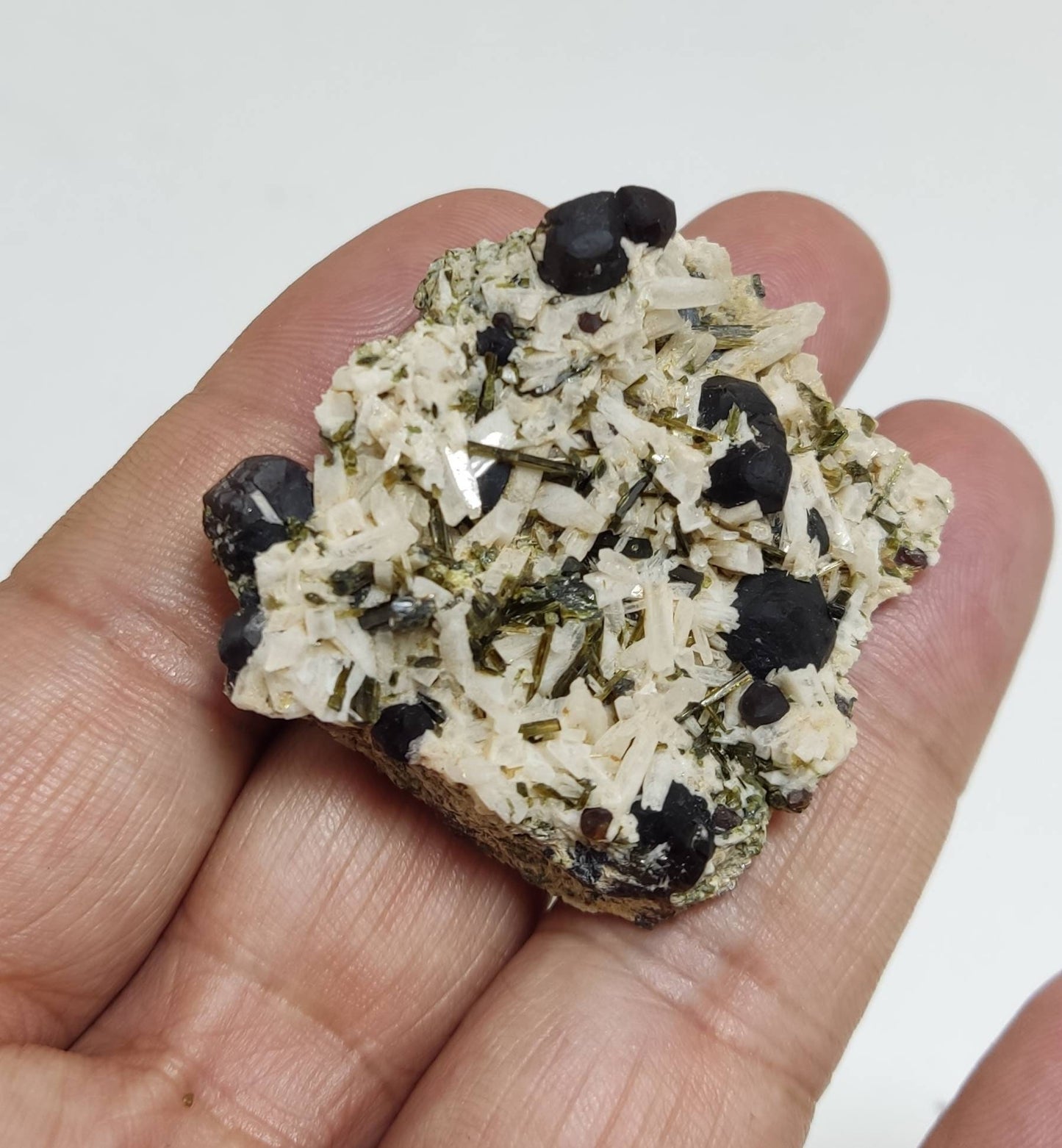 Garnet variety andradite specimen with albite and epidote 44 grams