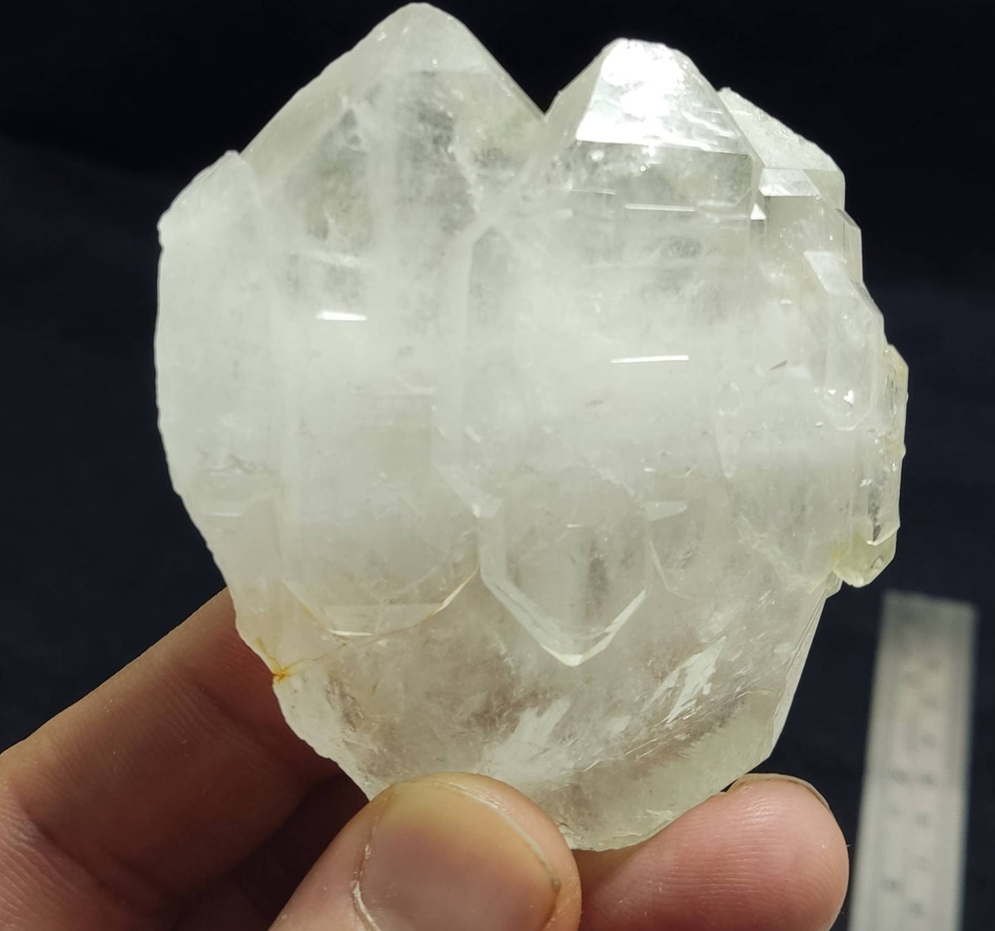 Single beautiful terminated Faden Quartz crystal specimen 135 grams