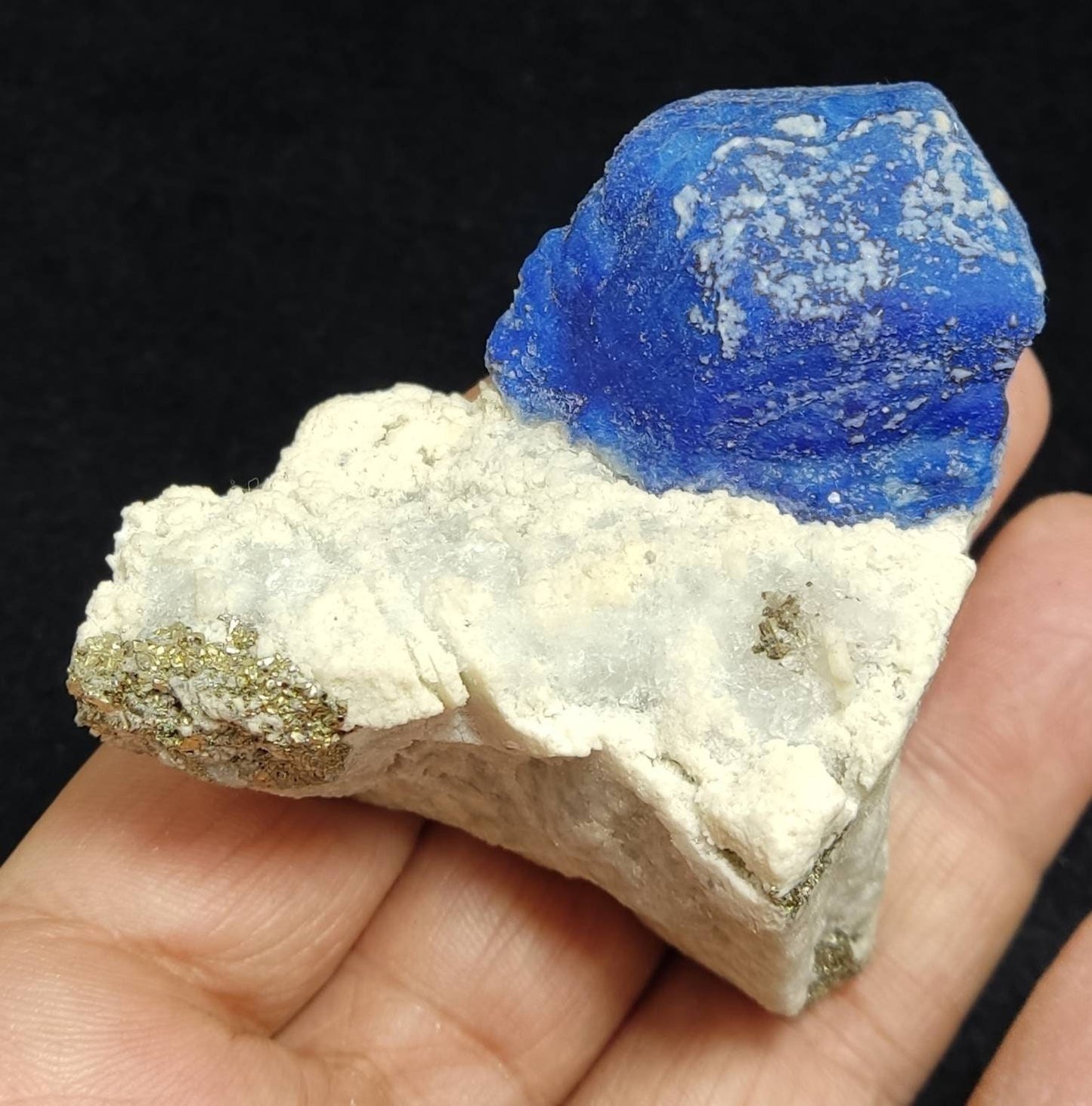 Fluorescent Lazurite/sodalite on matrix with pyrite 160 grams