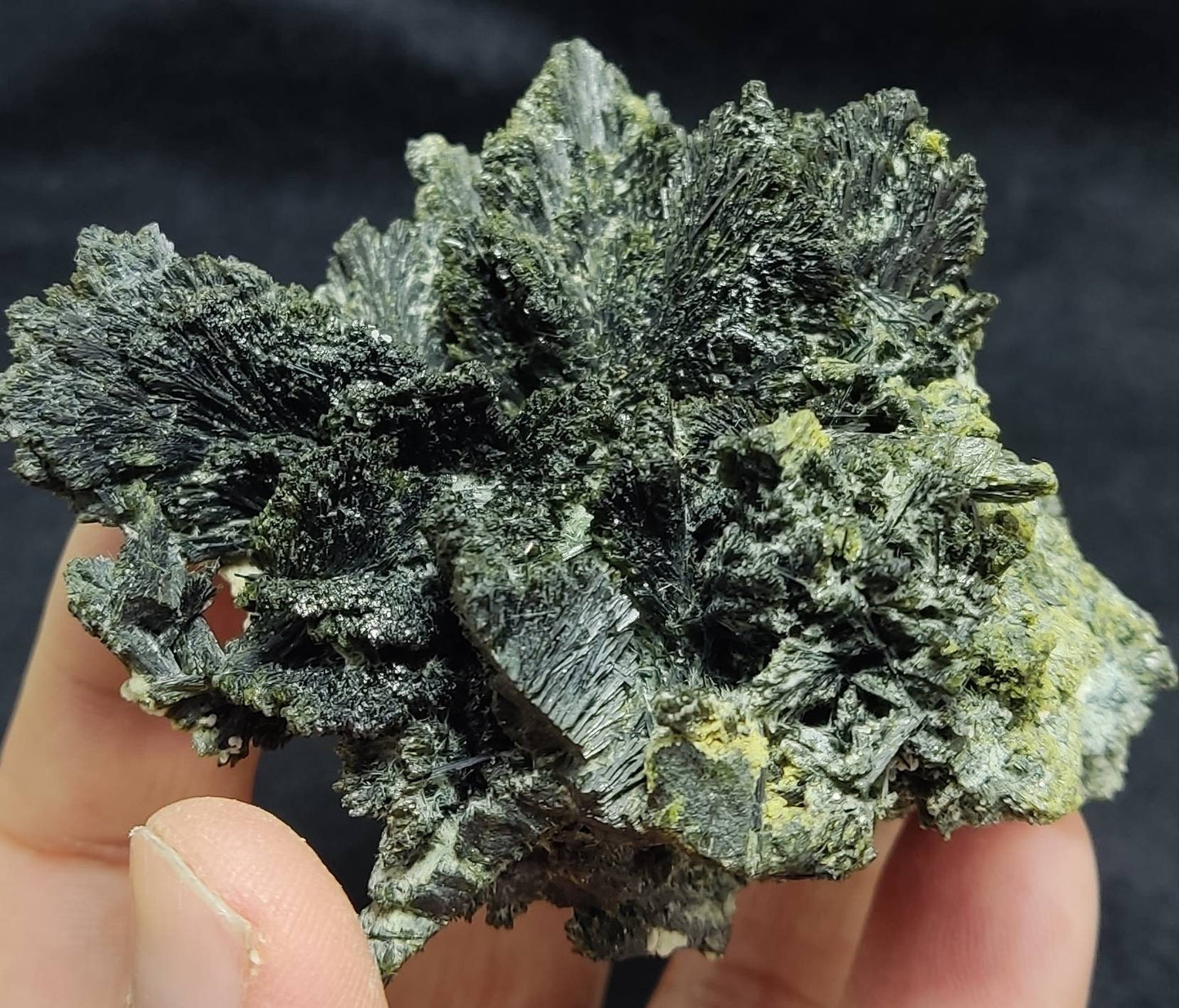 An aesthetic crystal specimen of Epidote 275 grams
