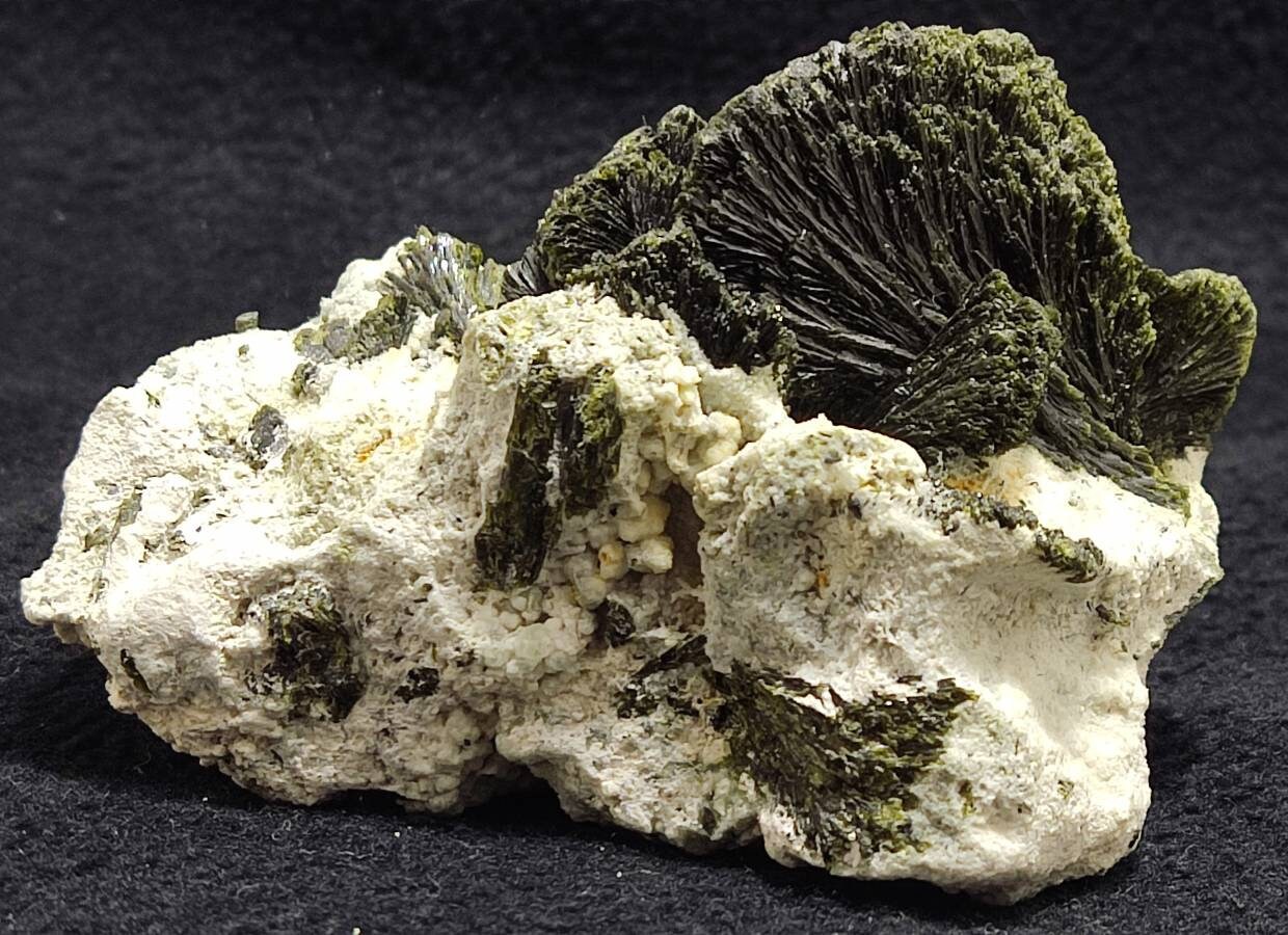An aesthetic crystal specimen of Epidote on matrix 277 grams