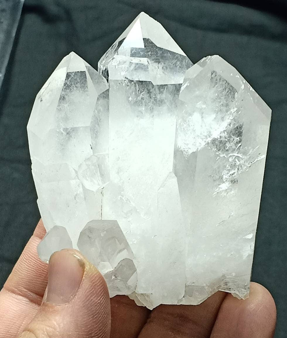 Natural clear Terminated Quartz Crystals cluster 250 grams