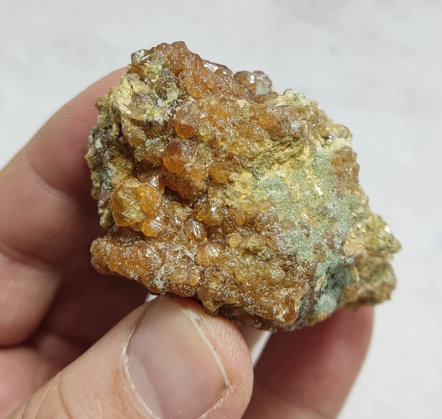 An aesthetic Single beautiful Hessonite Garnet cluster on matrix 108 grams