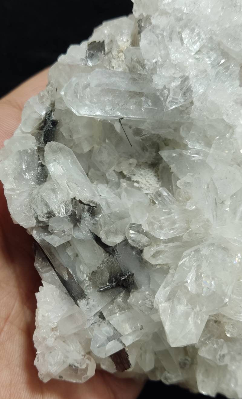 Brookite included Quartz Crystals cluster 274 grams