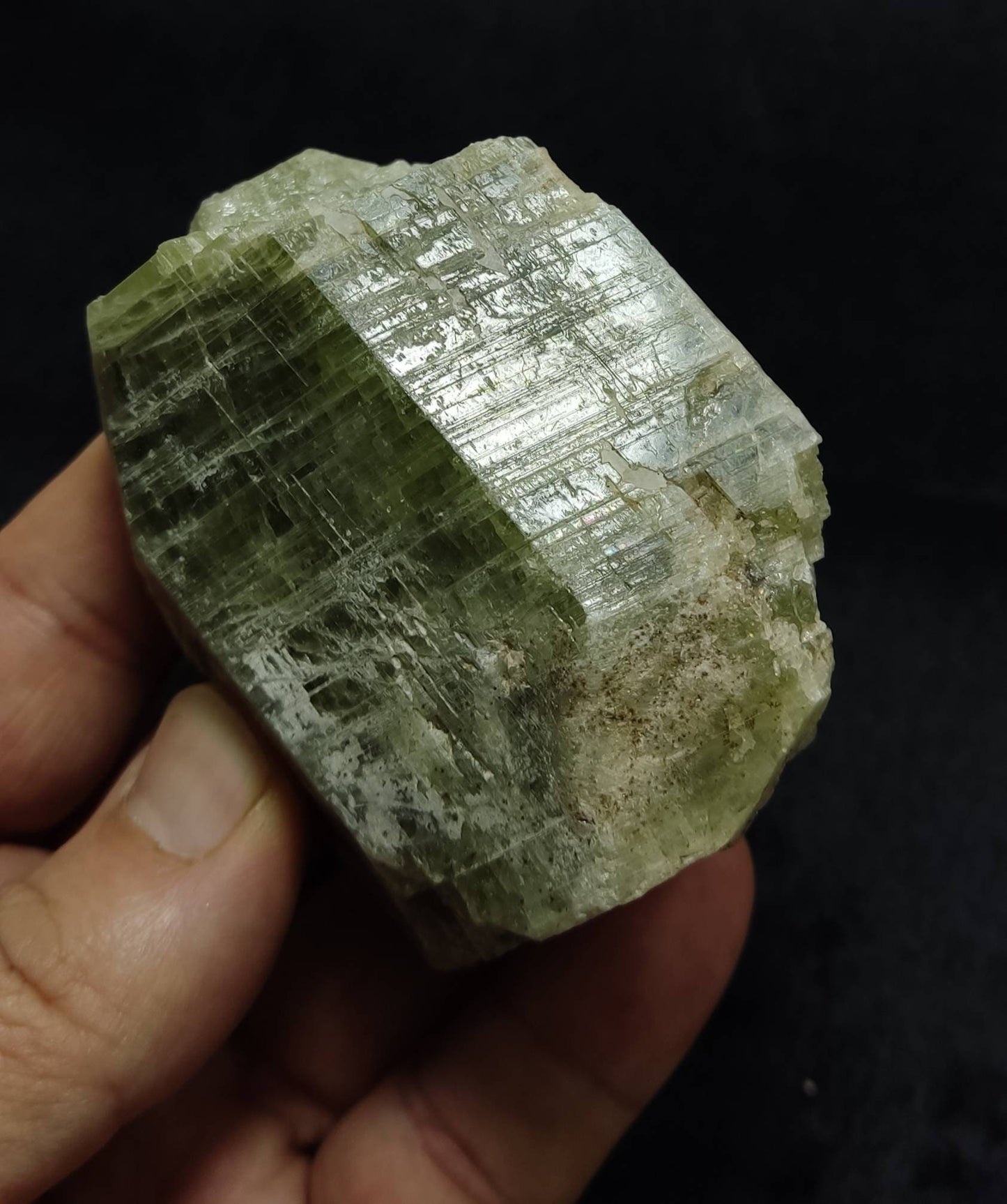Green diopside crystal 272 grams