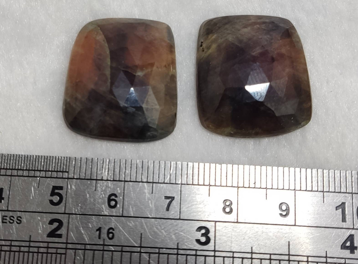 Sapphire pair rose cut 91 carats