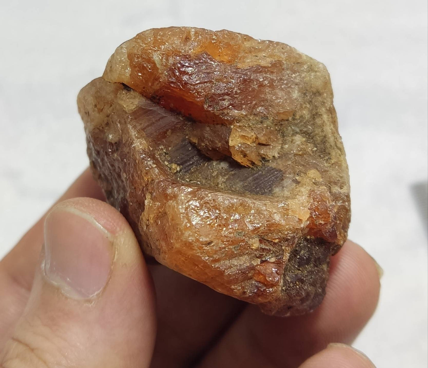 Garnet variety hessonite specimen 109 grams