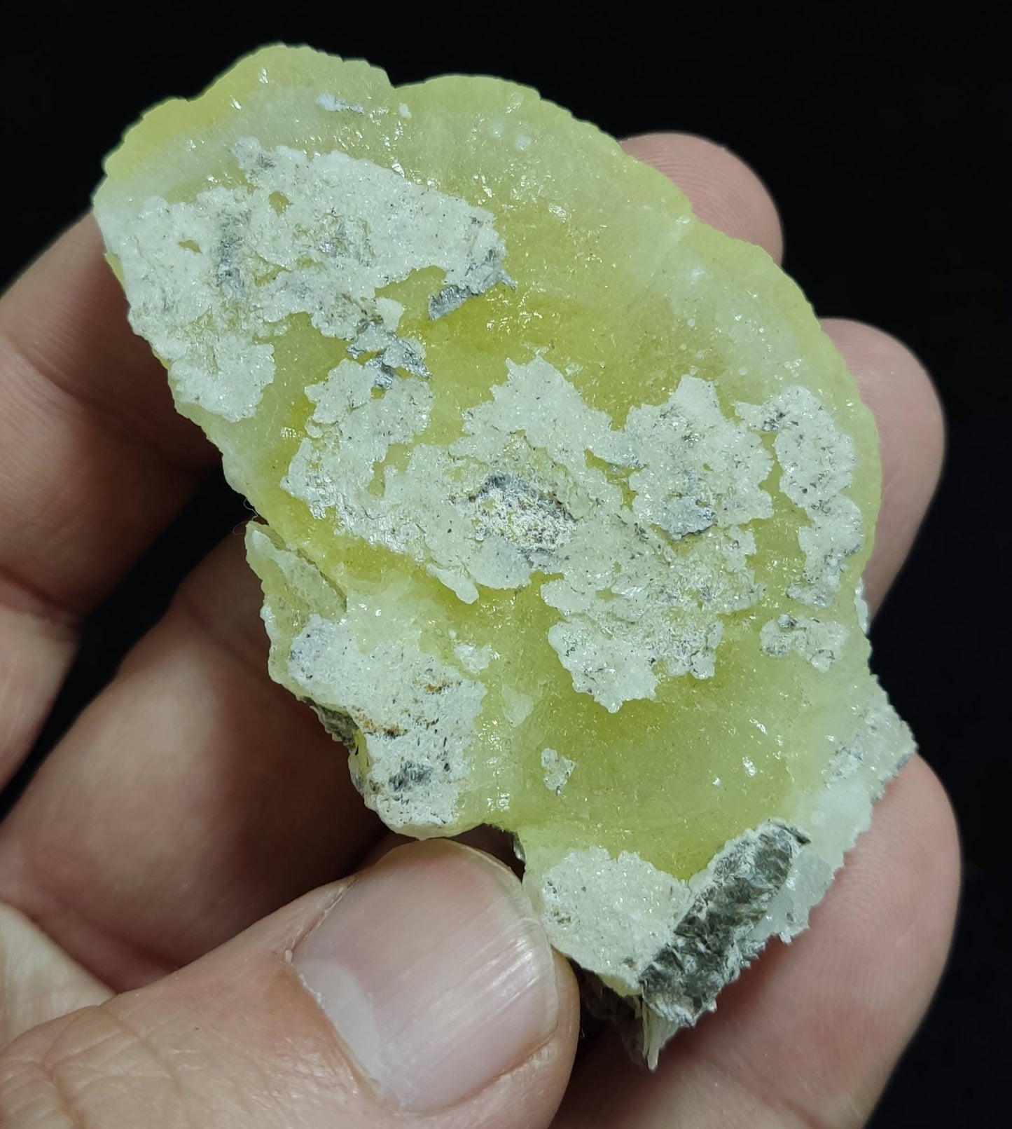 Natural Yellow Brucite crystal 45 grams