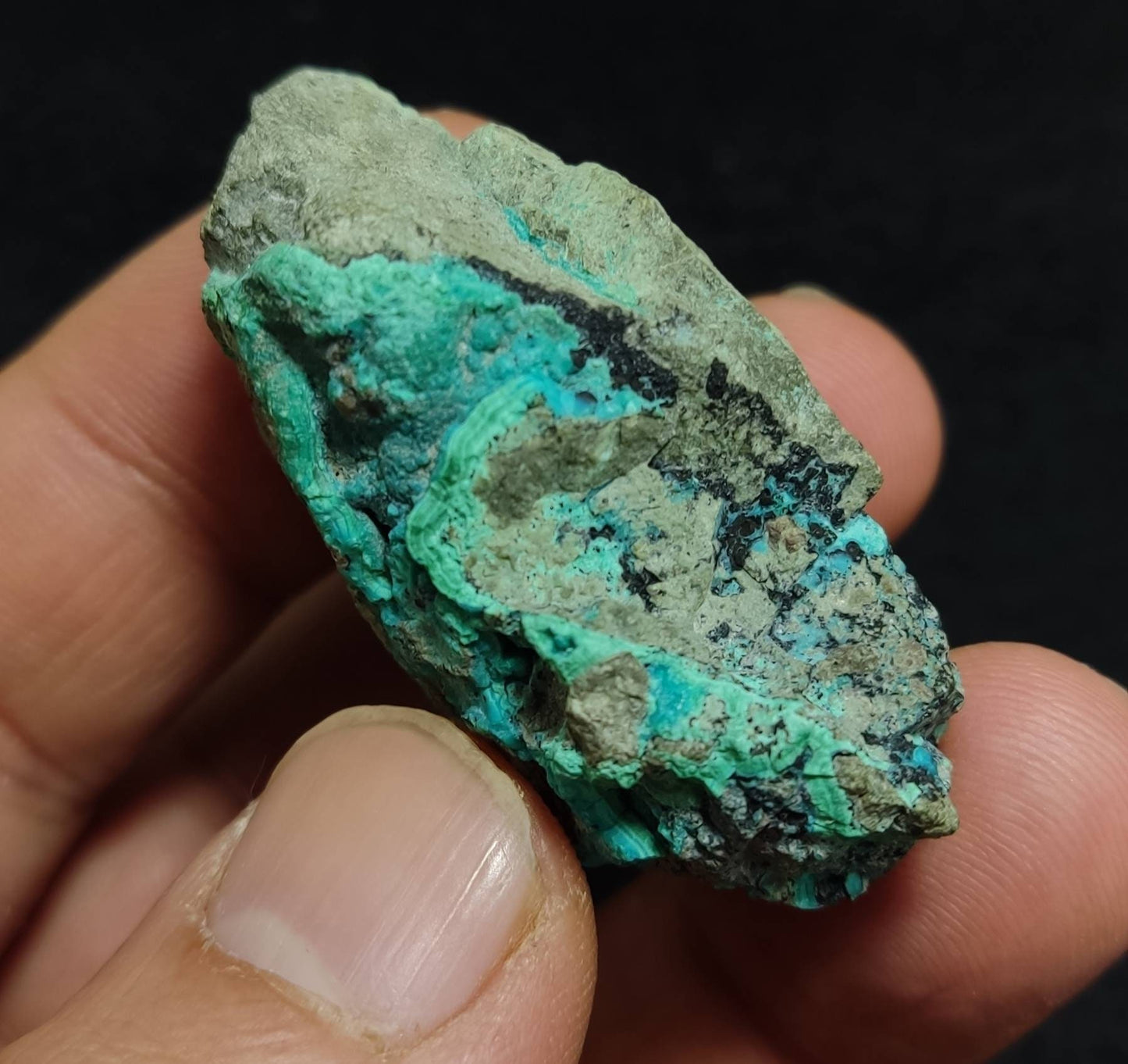 Chrysocolla malachite 34 grams