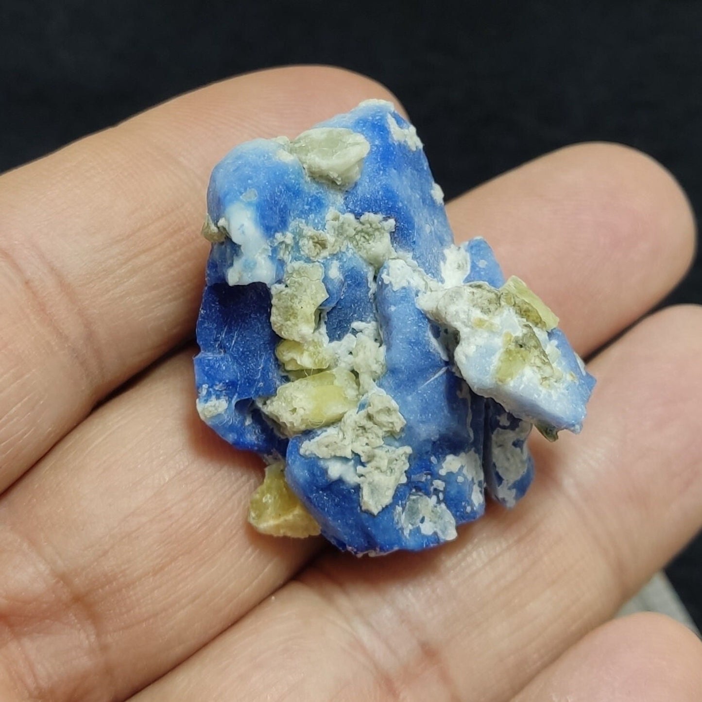 Afghanite Fluorescent specimen with calcite 19 grams