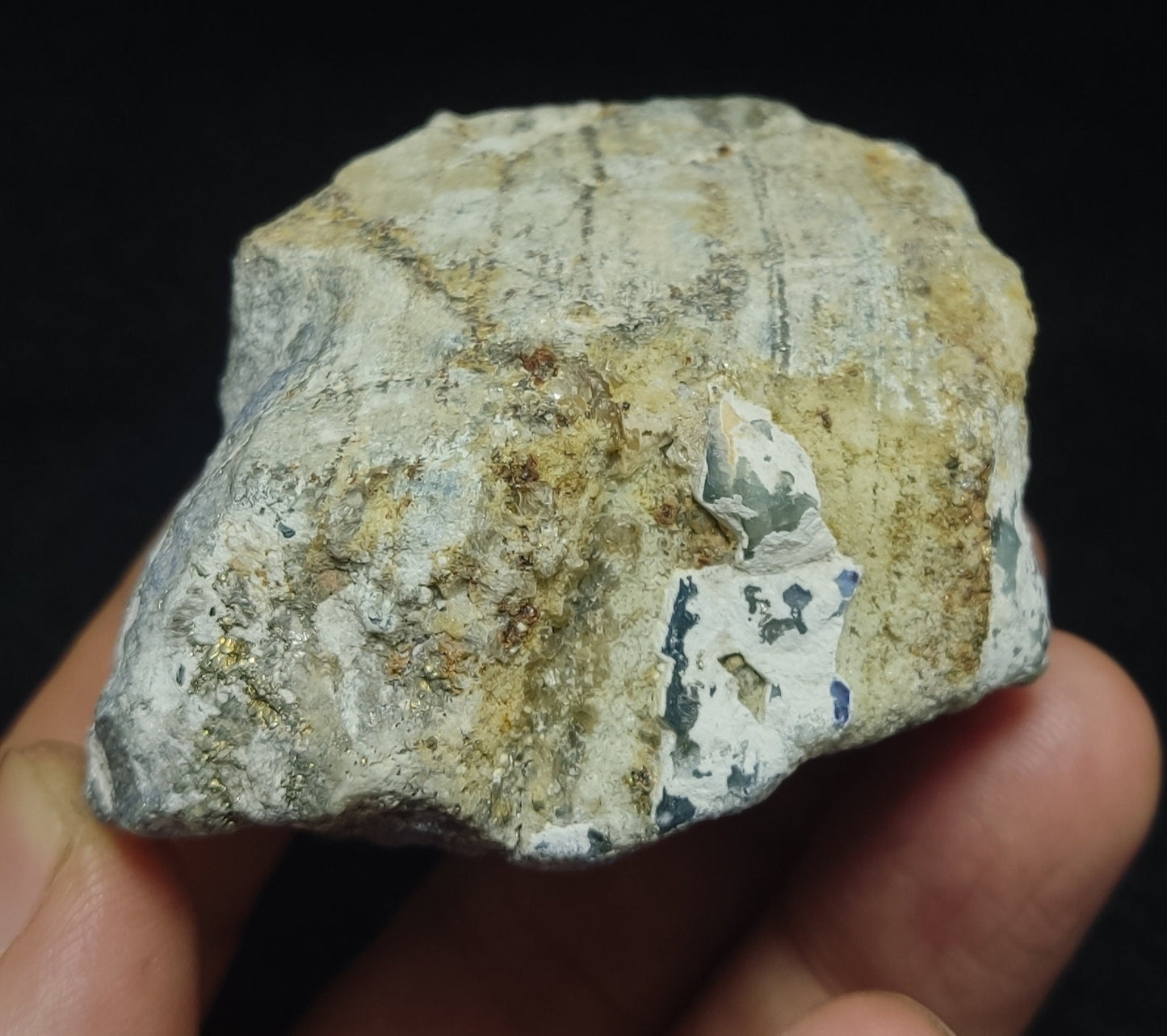 Afghanite Fluorescent in matrix with some pyrite 190 grams