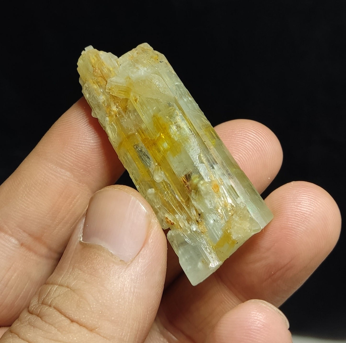 Terminated etched Aquamarine crystal 25 grams