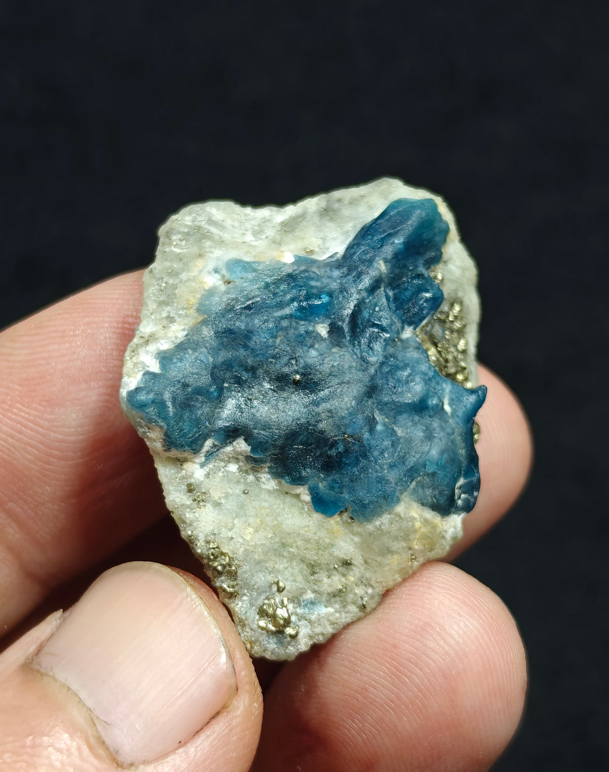 Fluorescent Afghanite with pyrite 19 grams
