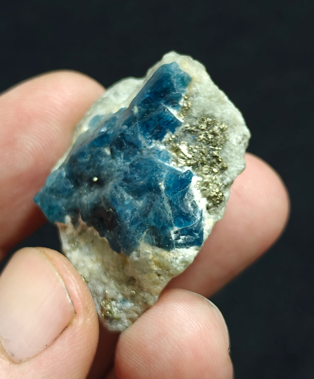Fluorescent Afghanite with pyrite 19 grams