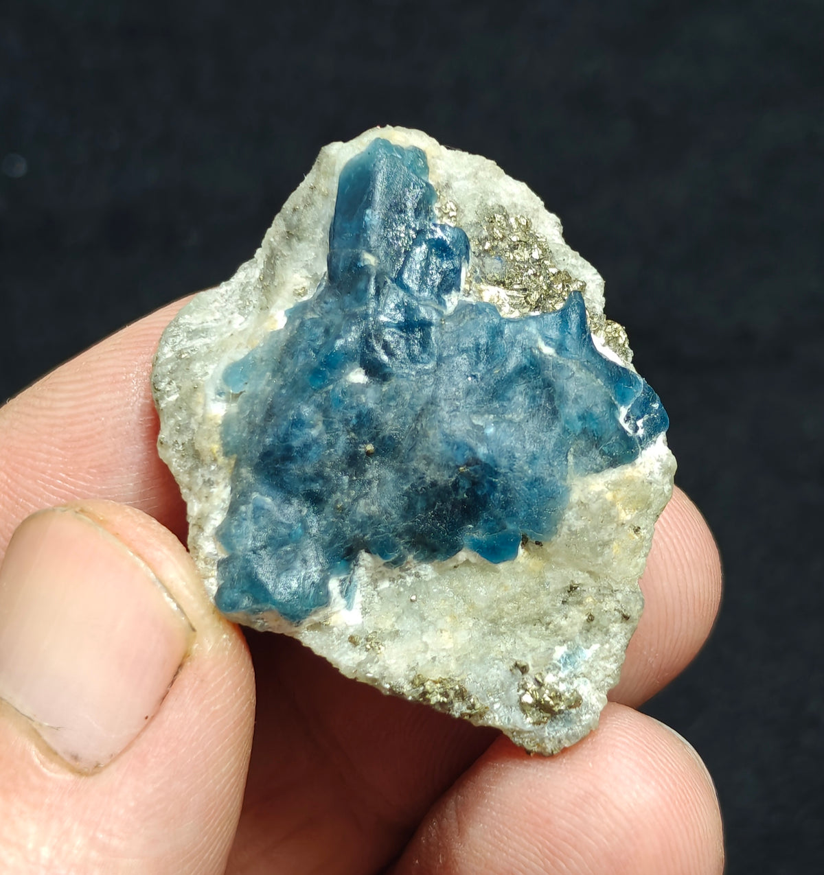 Fluorescent Afghanite with pyrite 19 grams