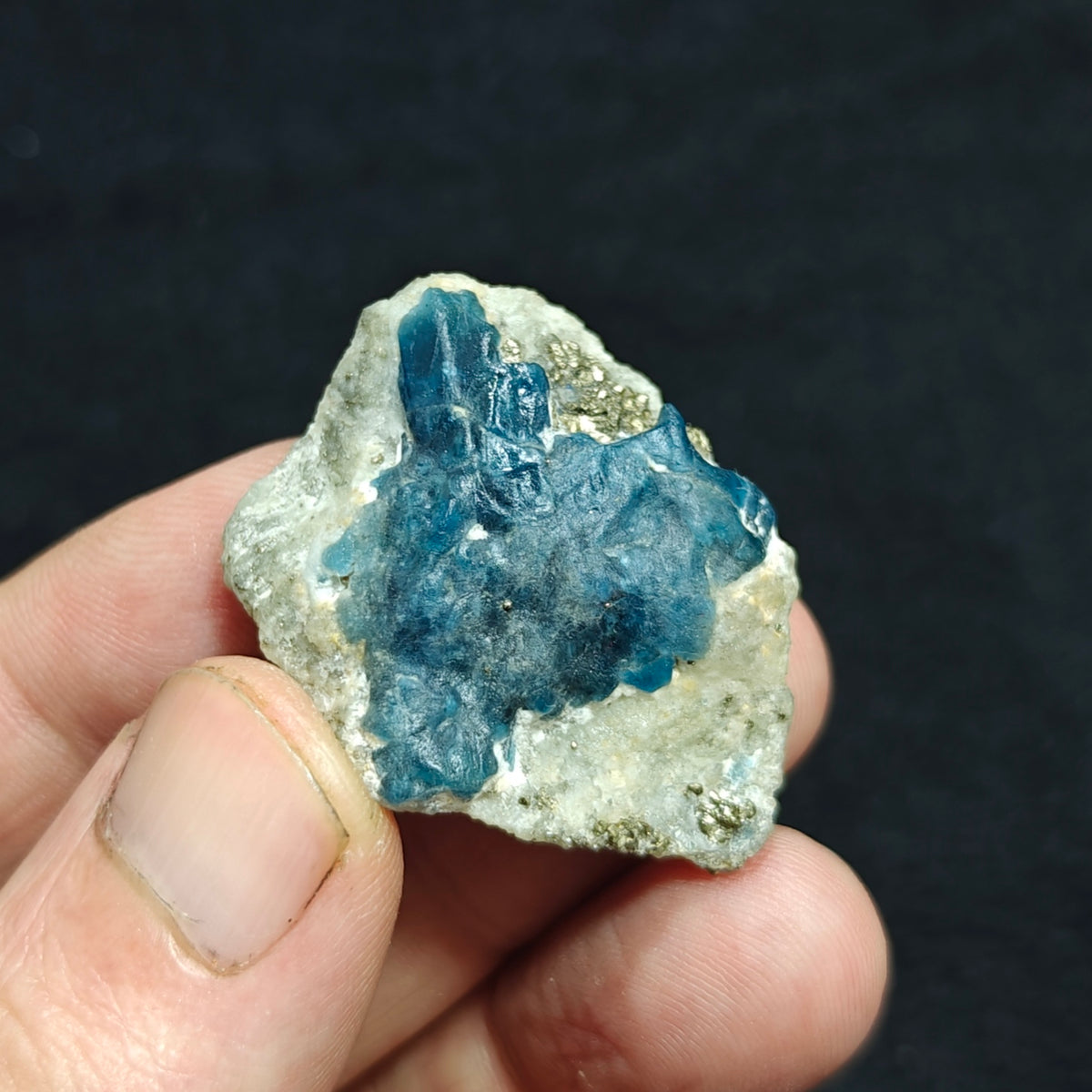 Fluorescent Afghanite with pyrite 19 grams