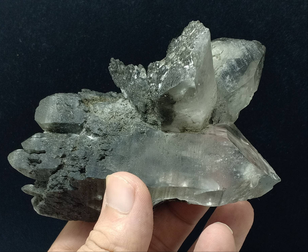 An Aesthetic Natural beautifully terminated large Chlorite Quartz crystals cluster 520 grams