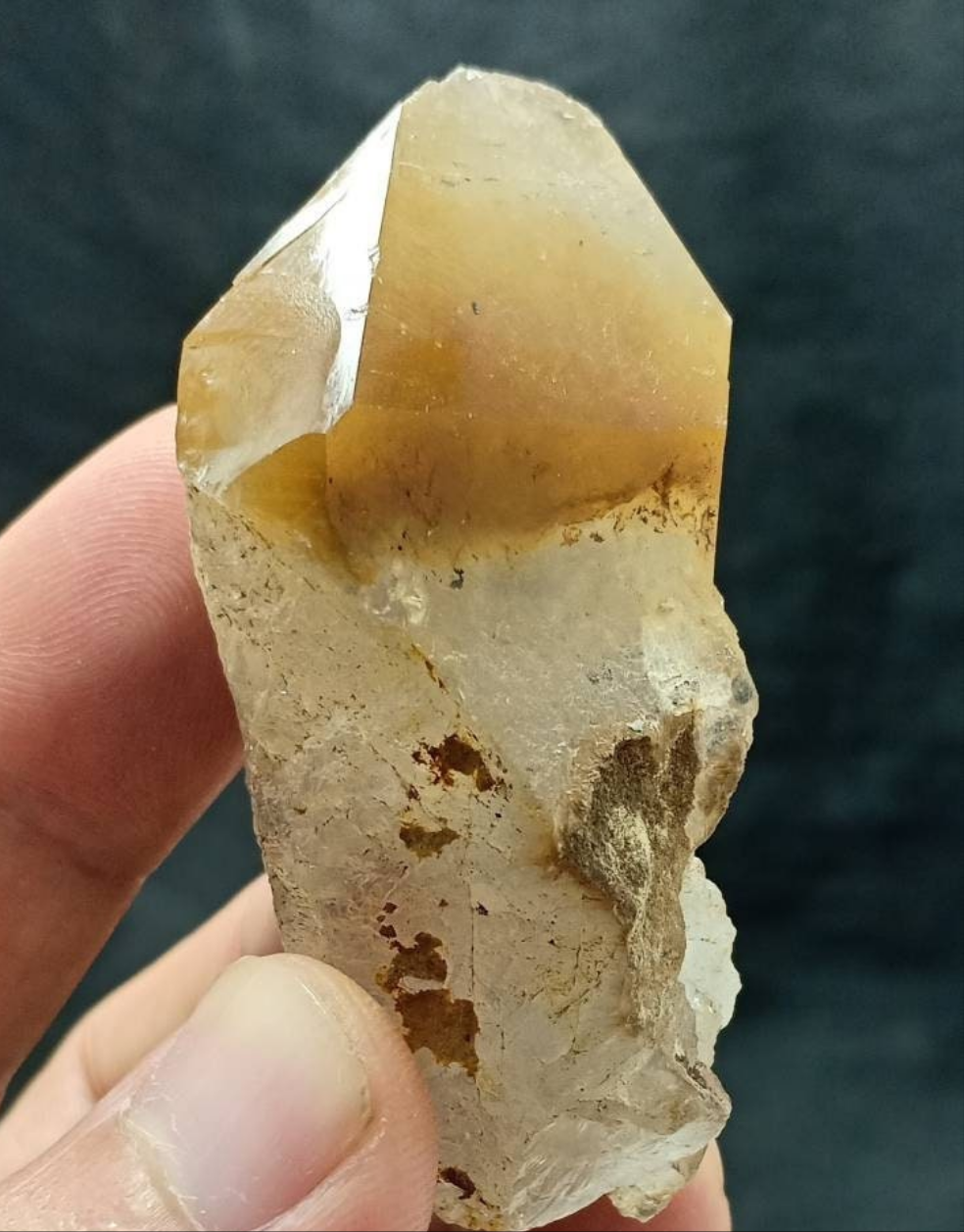 Astrophyllite included terminated Quartz Crystal 58 grams