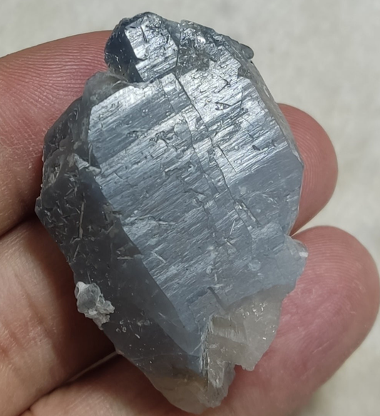 Natural Terminated Indicolite Blue Quartz Smoky Crystal 29 grams