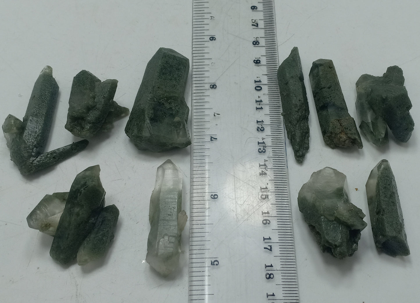 An Aesthetic Natural crystals lot of beautifully terminated Chlorite Quartz 10 pieces 106 grams