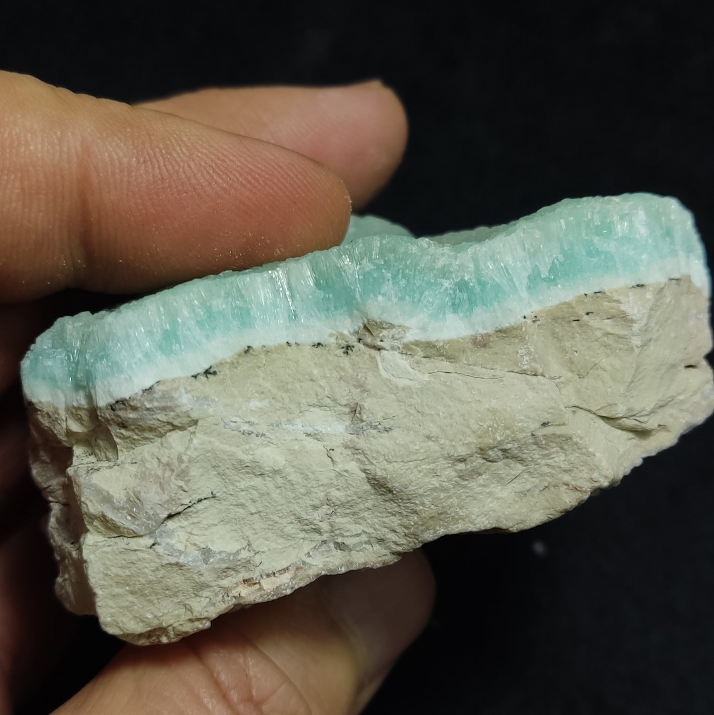 Natural specimen of blue Aragonite 226 grams