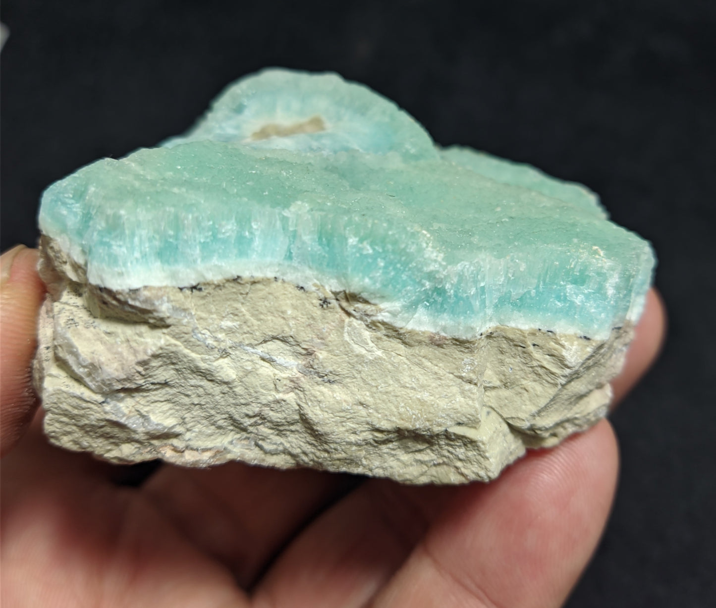 Natural specimen of blue Aragonite 226 grams