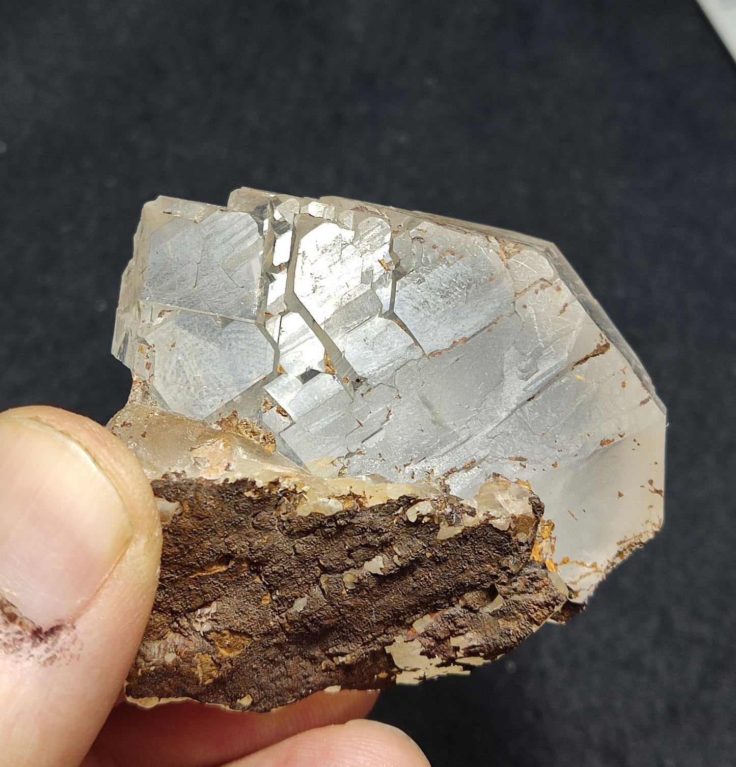 Natural gwindel quartz crystal 75 grams