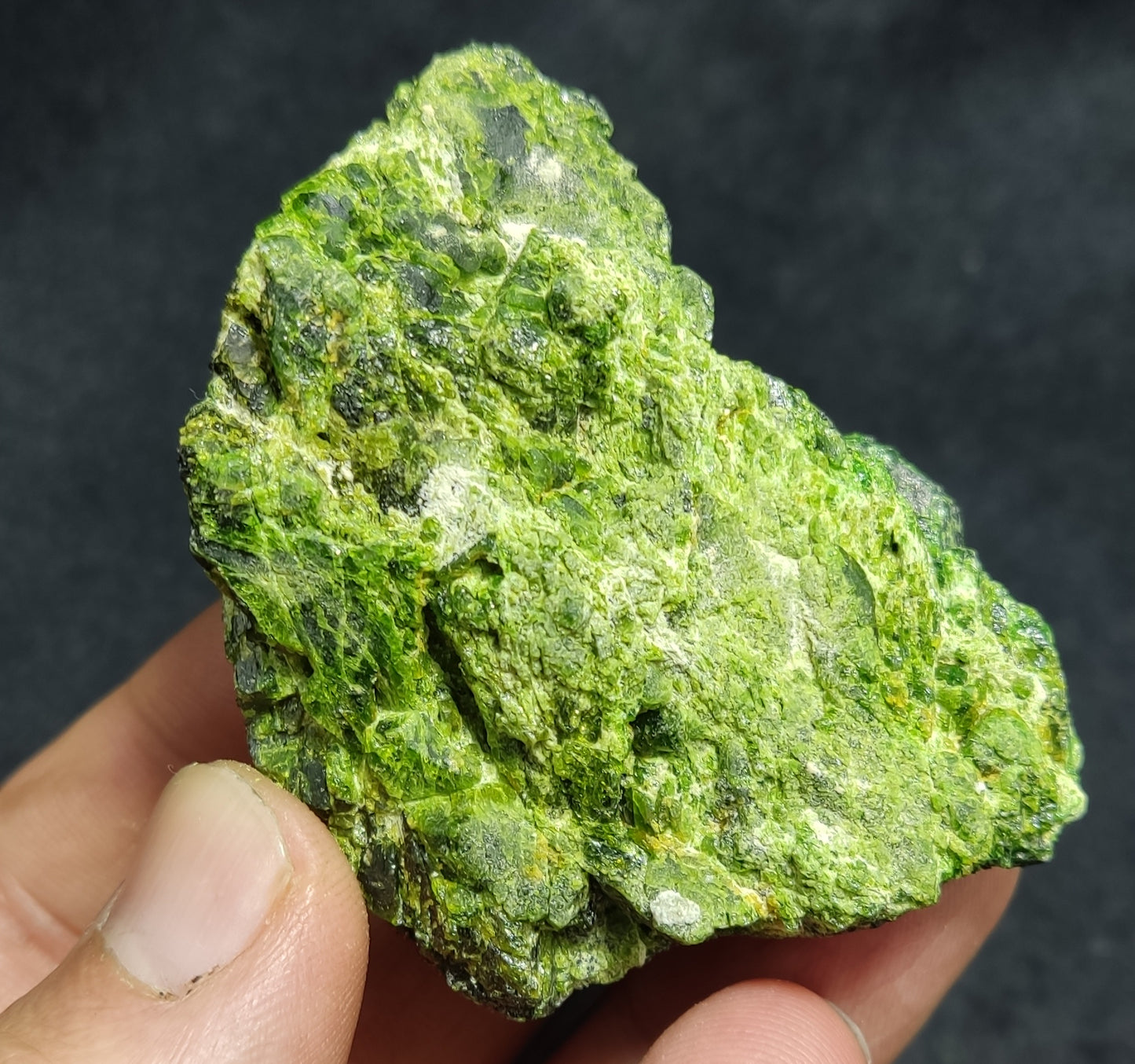 Natural demantoid garnet specimen 117 grams