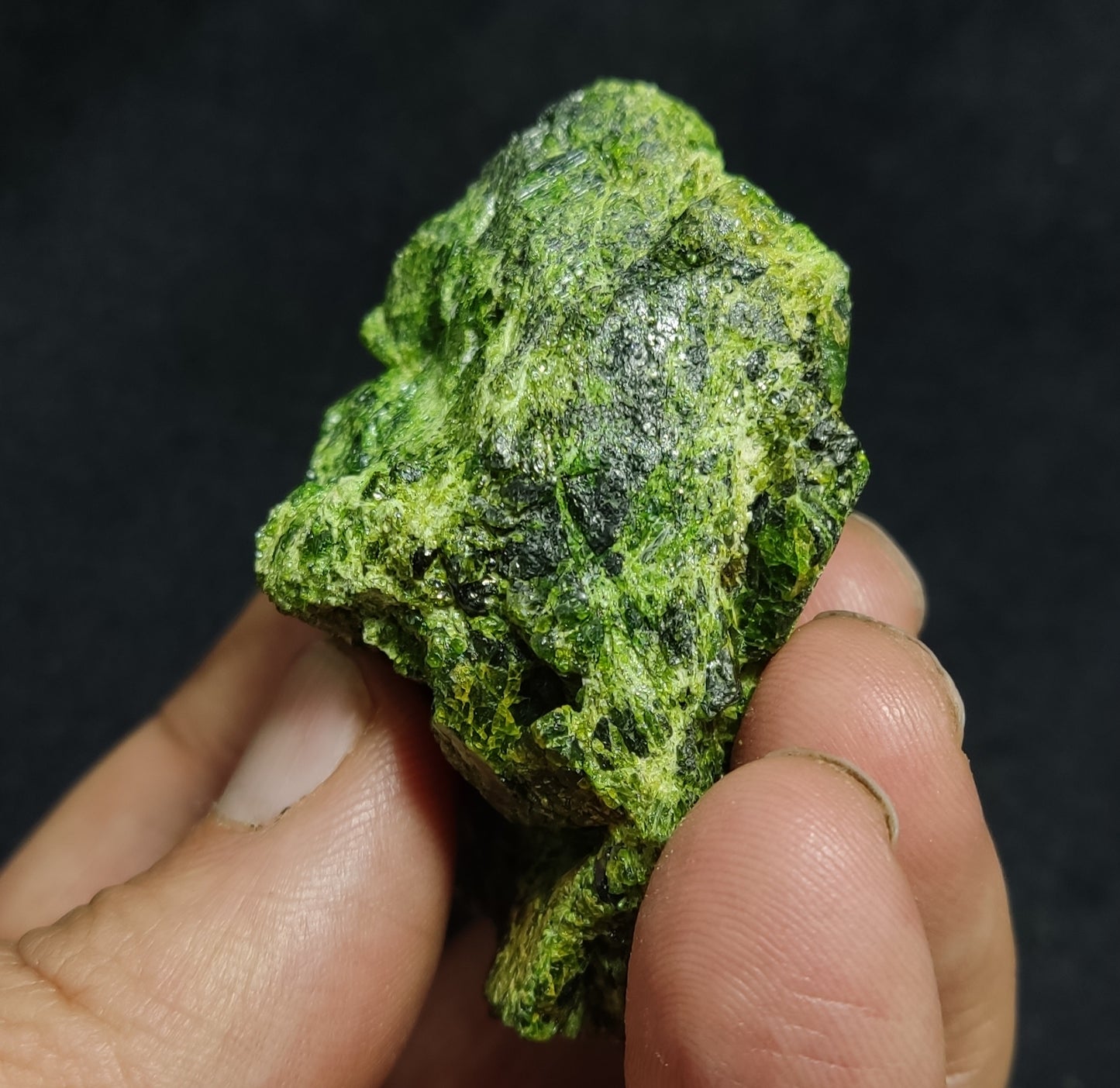 Natural demantoid garnet specimen 117 grams