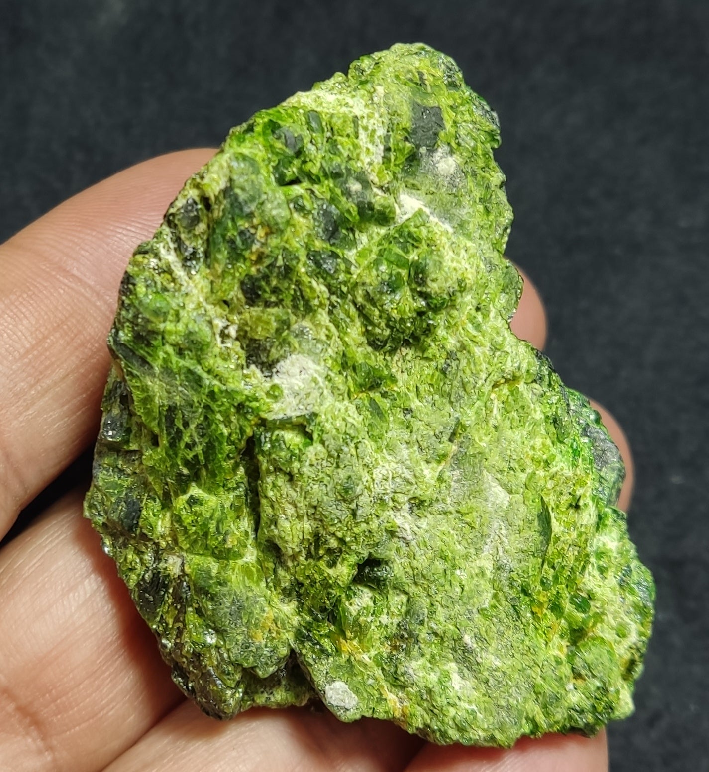 Natural demantoid garnet specimen 117 grams