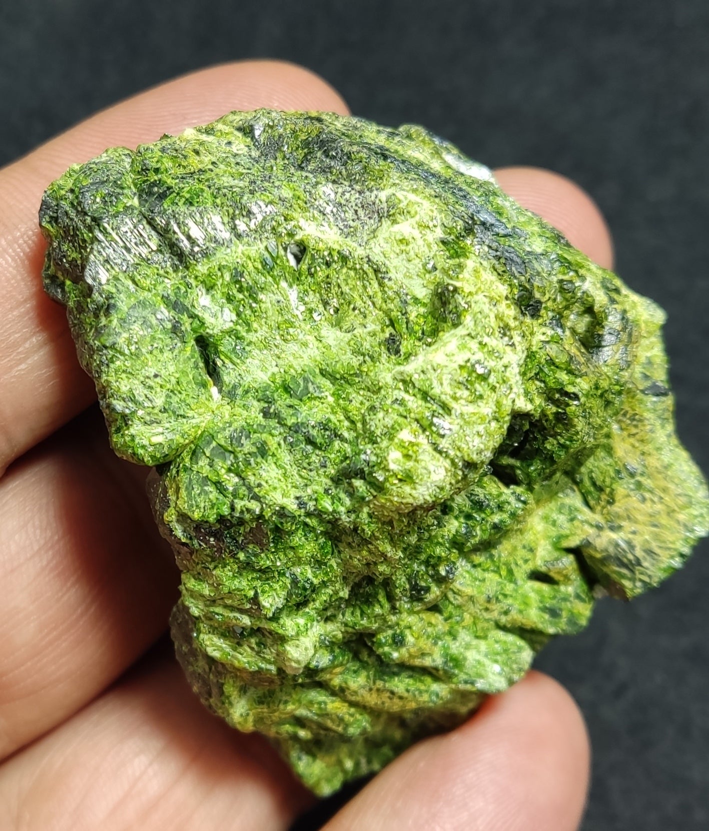 Natural demantoid garnet specimen 117 grams