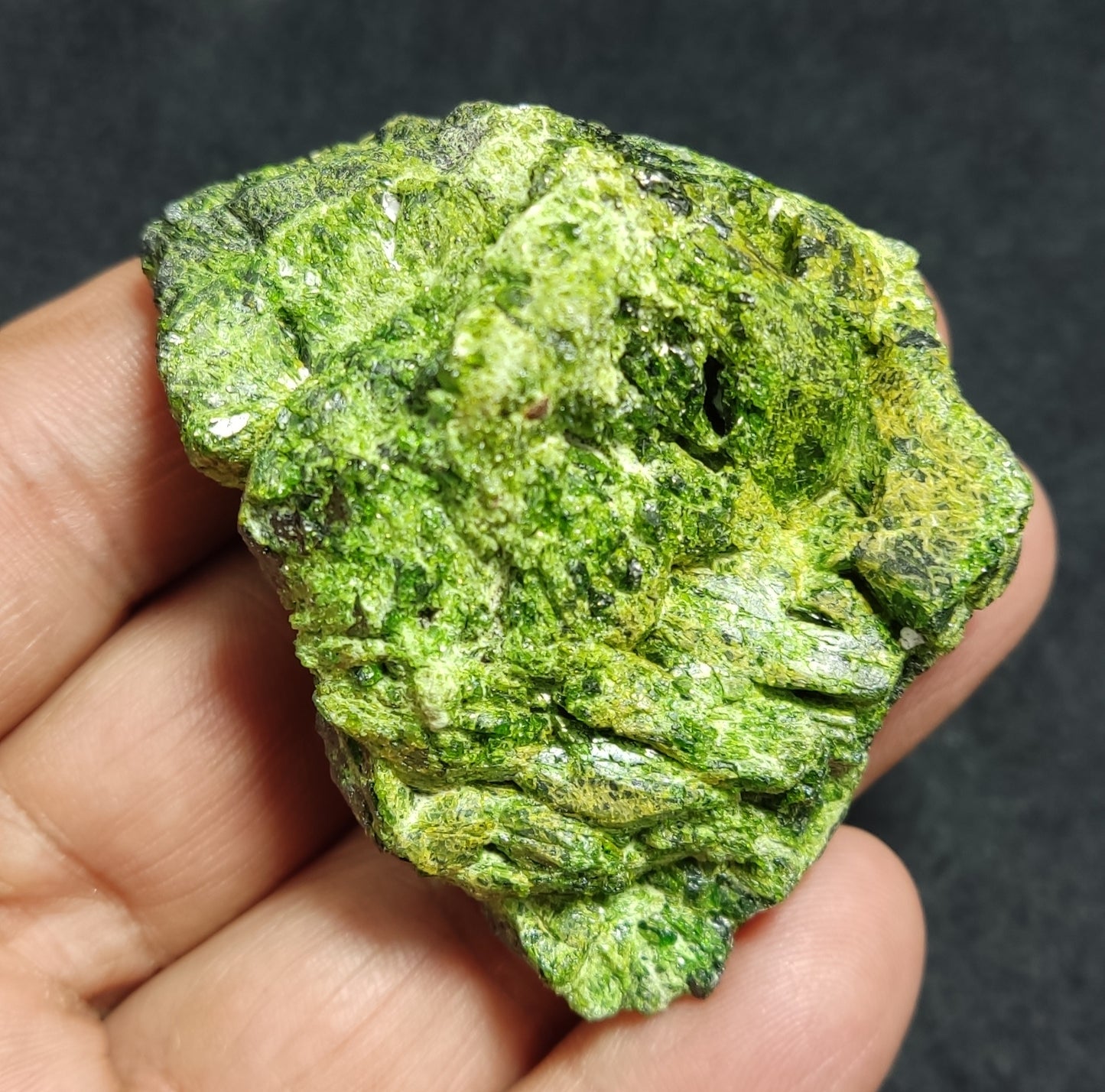 Natural demantoid garnet specimen 117 grams